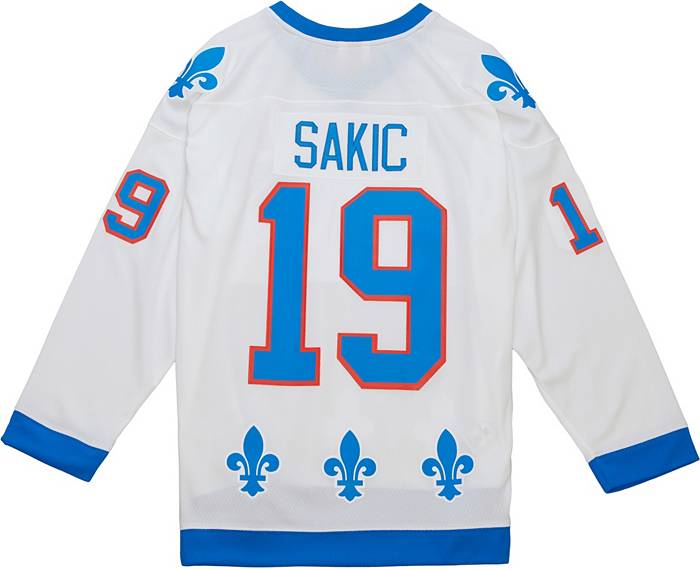 QualityJerseys Any Name Number Quebec Nordiques Retro Hockey Jersey New White Sakic Any Size - White - Polyester - 2XL