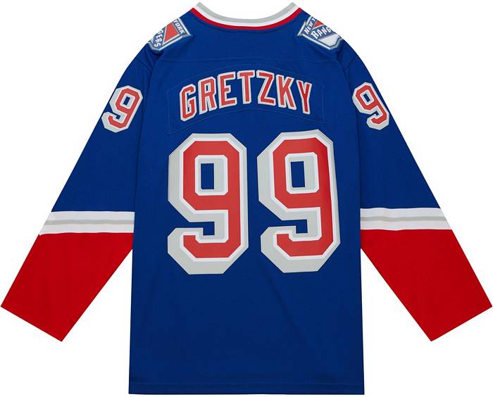 Blue Line Wayne Gretzky New York Rangers 1996 Jersey - Shop Mitchell & Ness  Authentic Jerseys and Replicas Mitchell & Ness Nostalgia Co.