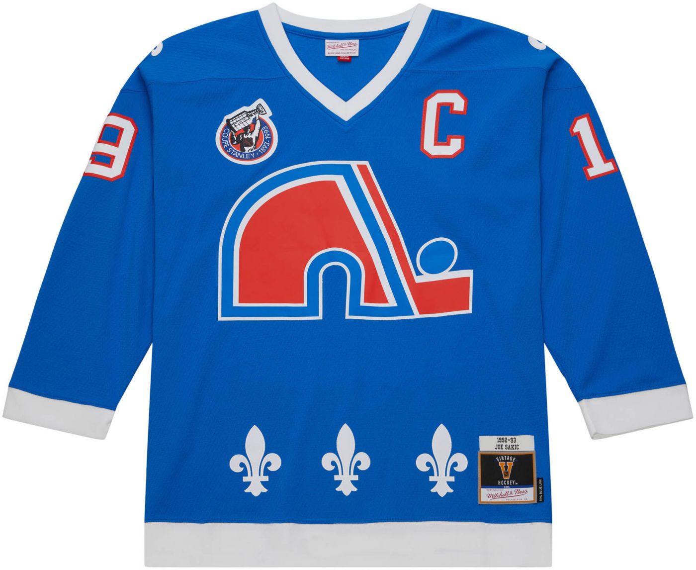 Mitchell Ness Adult Quebec Nordiques Joe Sakic 19 1992 Vintage Replica Jersey Dick s Sporting Goods