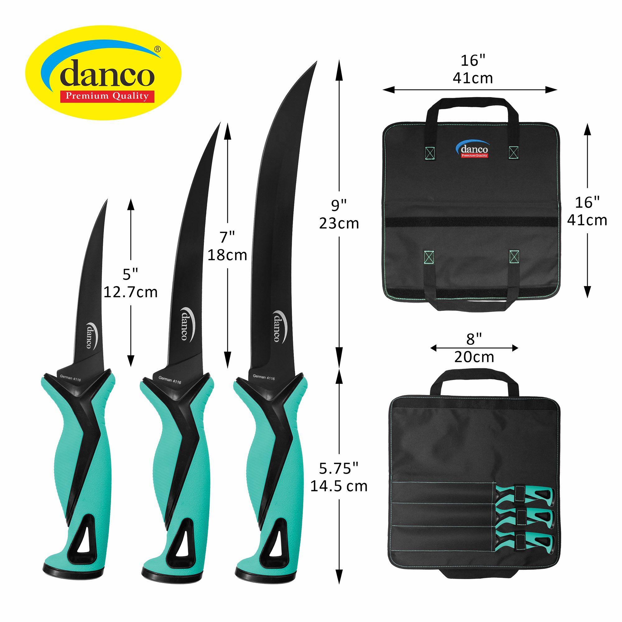 danco Pro Series 3-Piece Roll Up Knife Kit product image