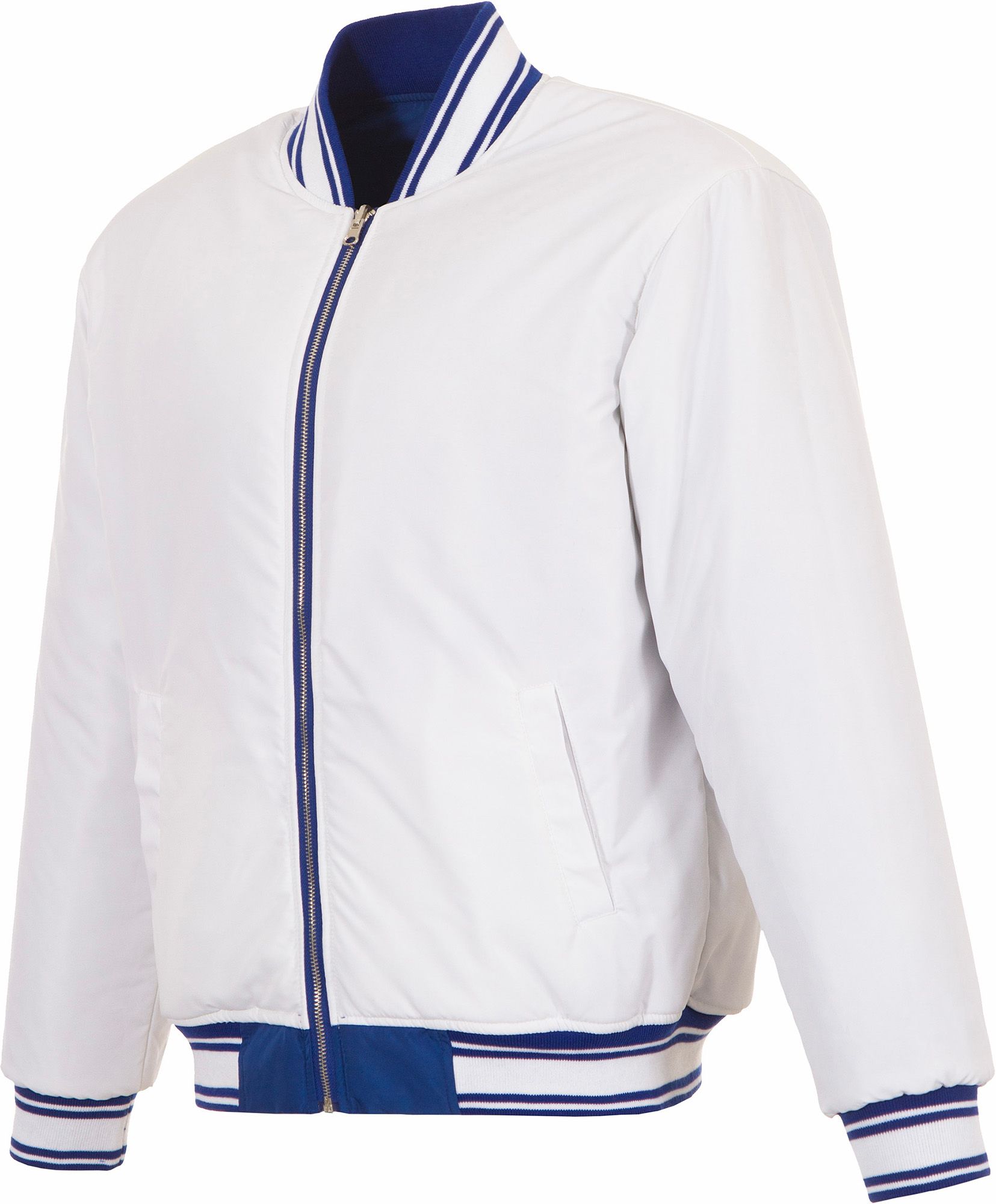 JH Design Men's Texas Rangers Full-Zip Reversible Flight Royal Nylon Jacket product image