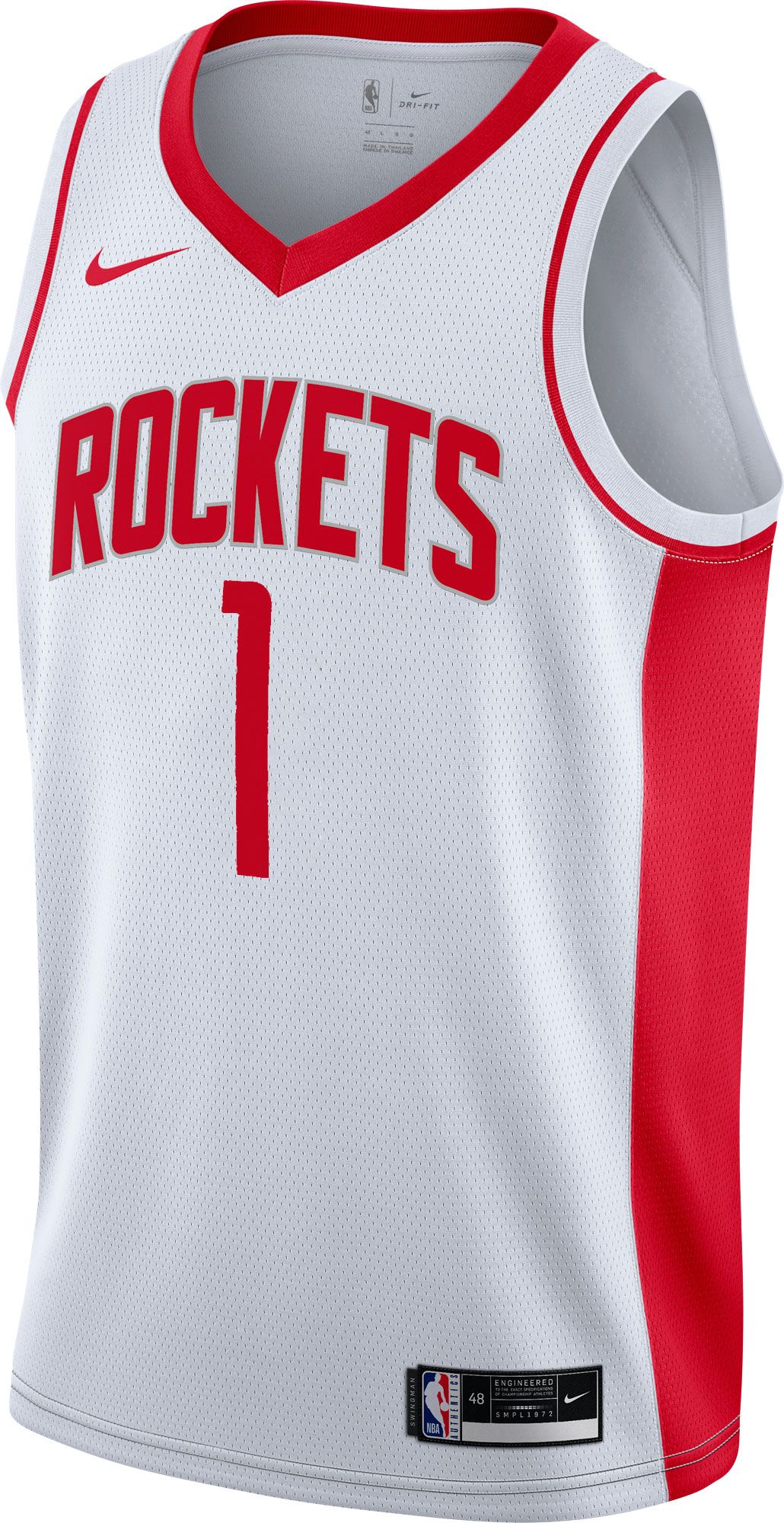 Nike Adult Houston Rockets Jabari Smith #1 White Swingman