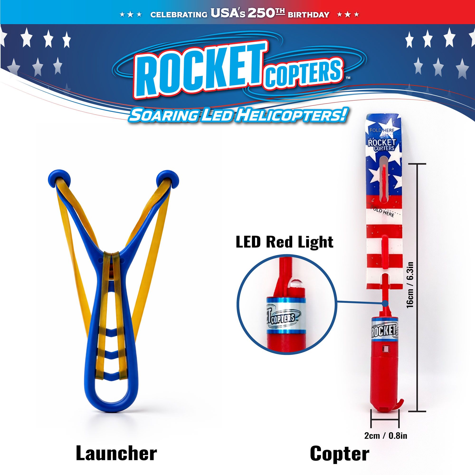 WHAM-O Rocket LED Copters – USA 250th Anniversary product image