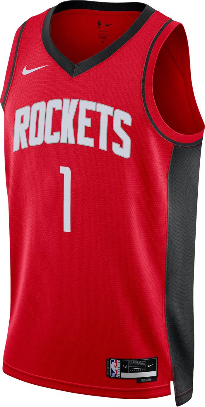Amen Thompson Houston Rockets 10.5 x 13 #1 Red Jersey Sublimated Plaque