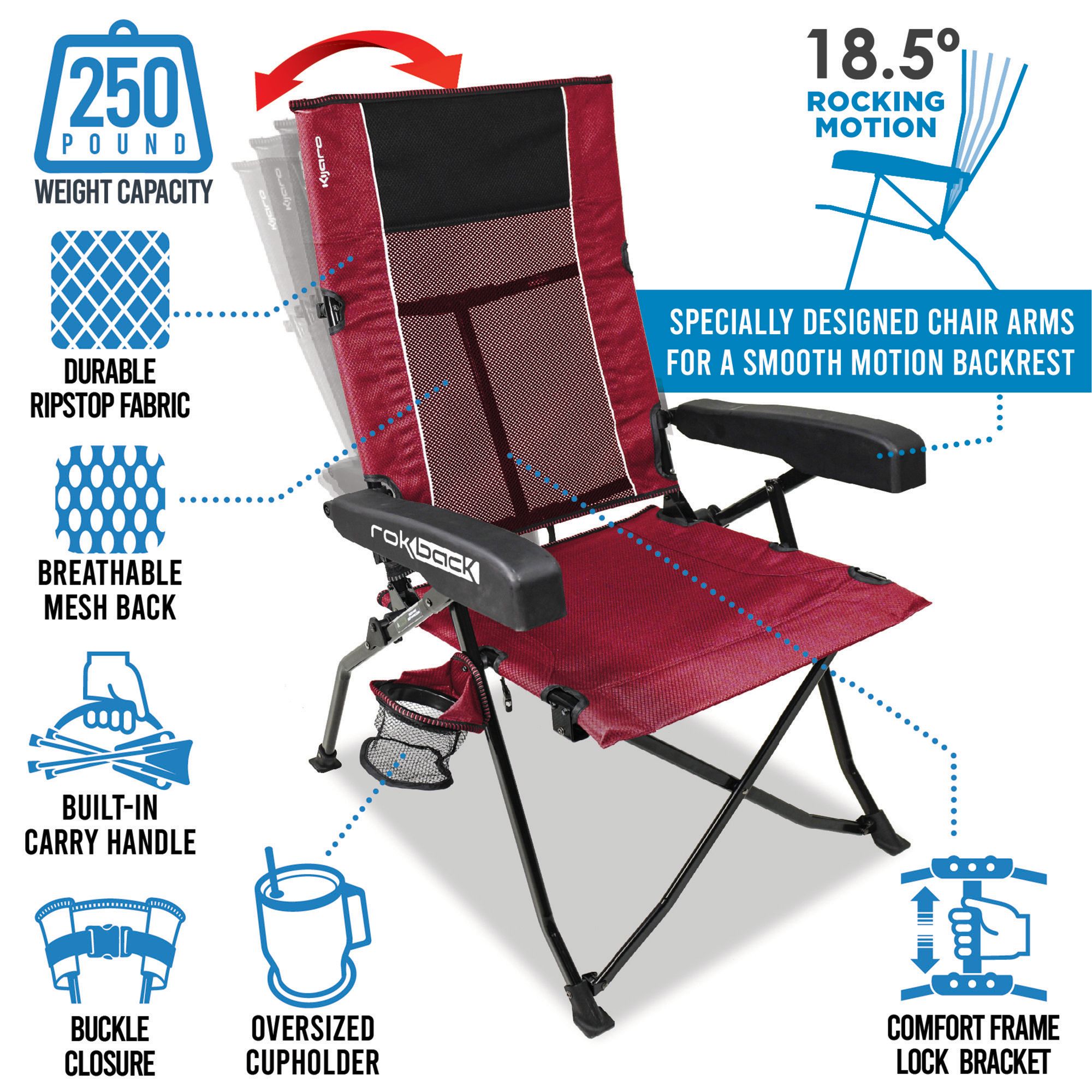 Kijaro Rok-Back Apex Rocker Chair product image