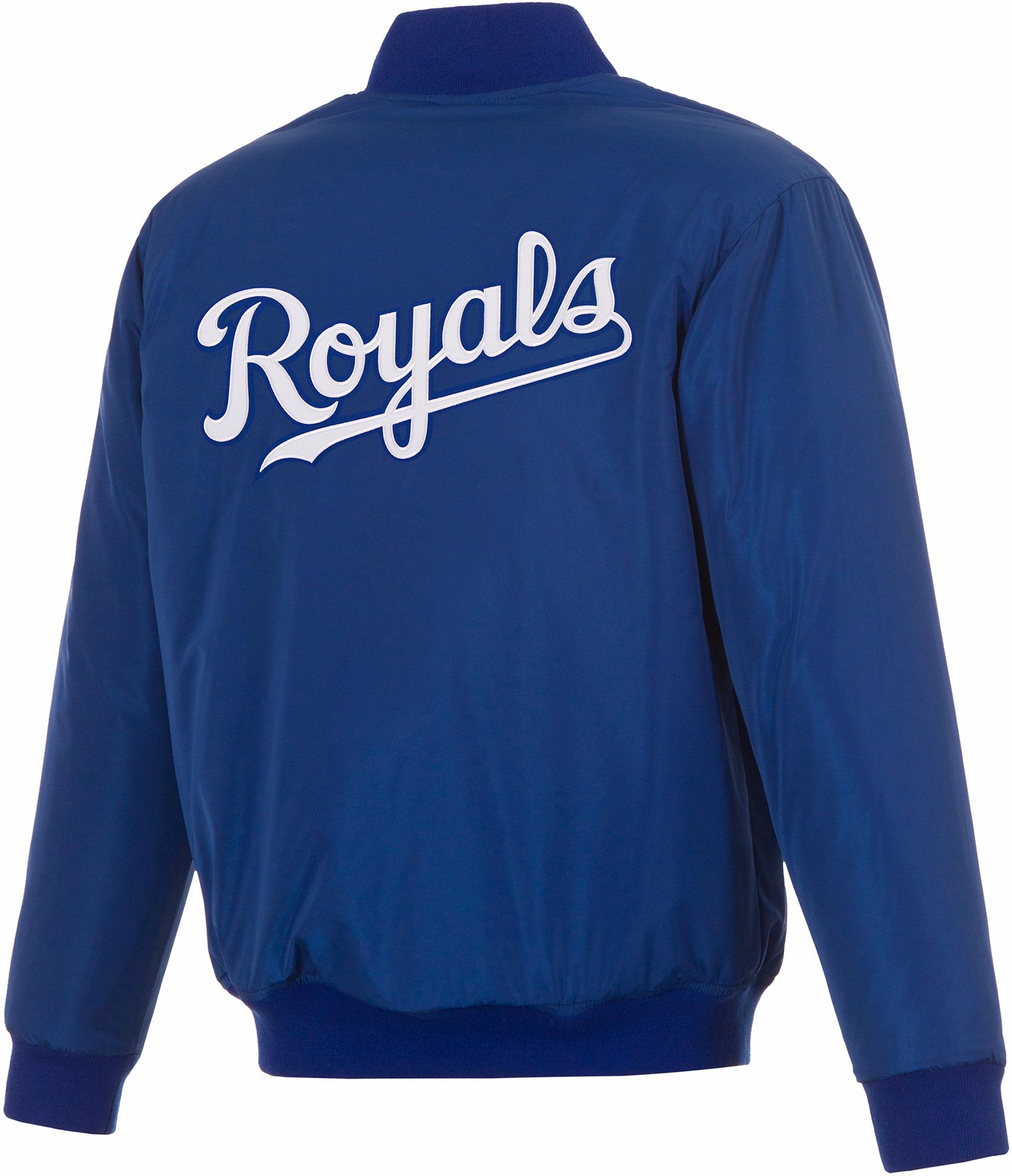 JH Design Men's Kansas City Royals Full-Zip Reversible Flight Royal Nylon Jacket product image