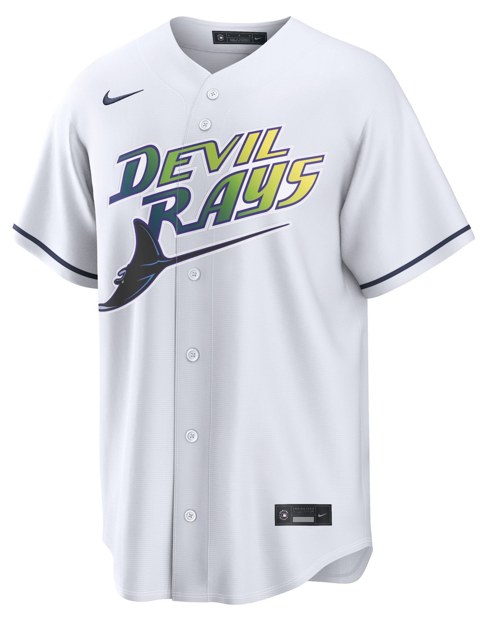 Nike Men's Tampa Bay Rays Yandy Diaz #2 White Alternate 2 Replica Jersey product image