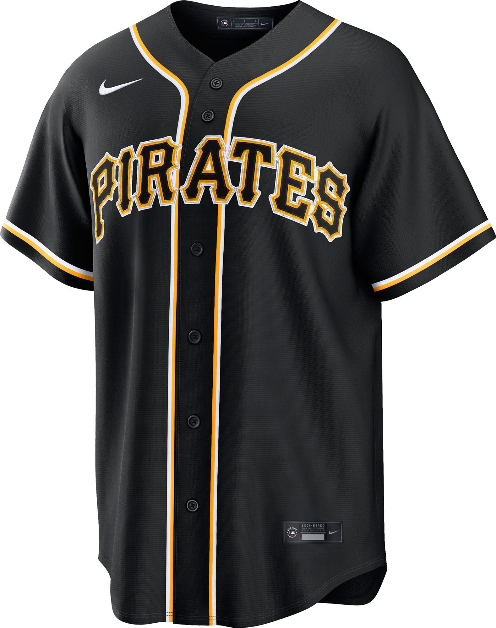 Nike Men's Pittsburgh Pirates Black Paul Skenes #30 Carbon Replica Jersey product image