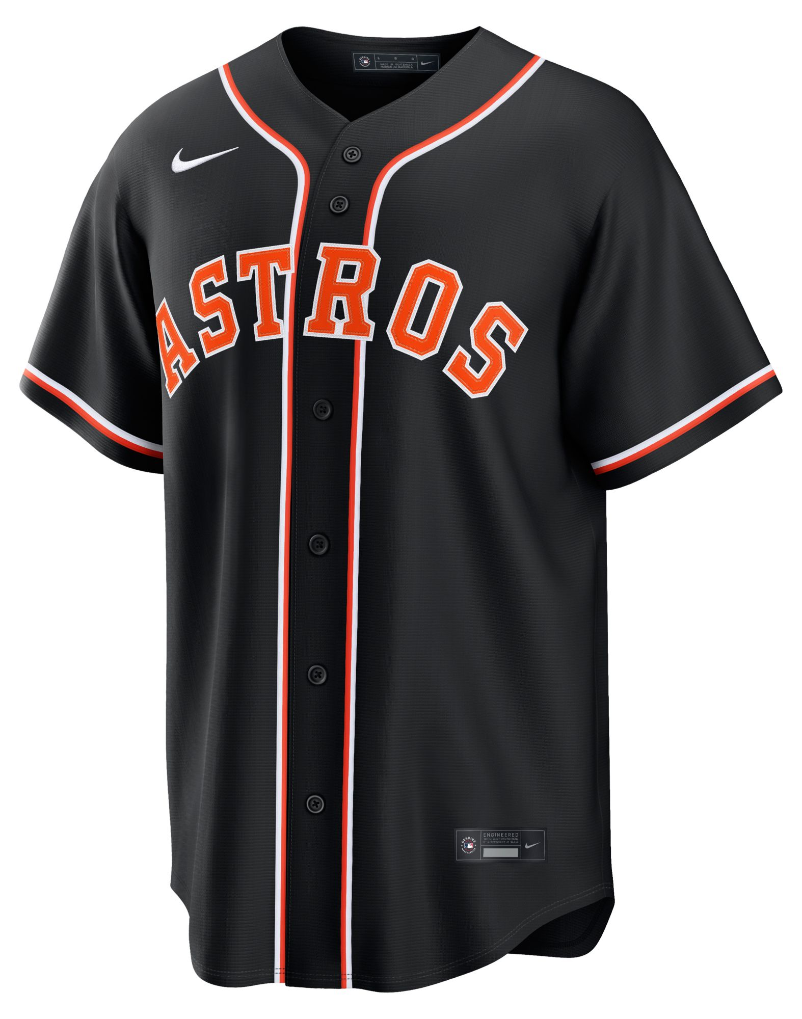 Nike Men's Houston Astros Black Jose Altuve #27 Carbon Replica Jersey product image
