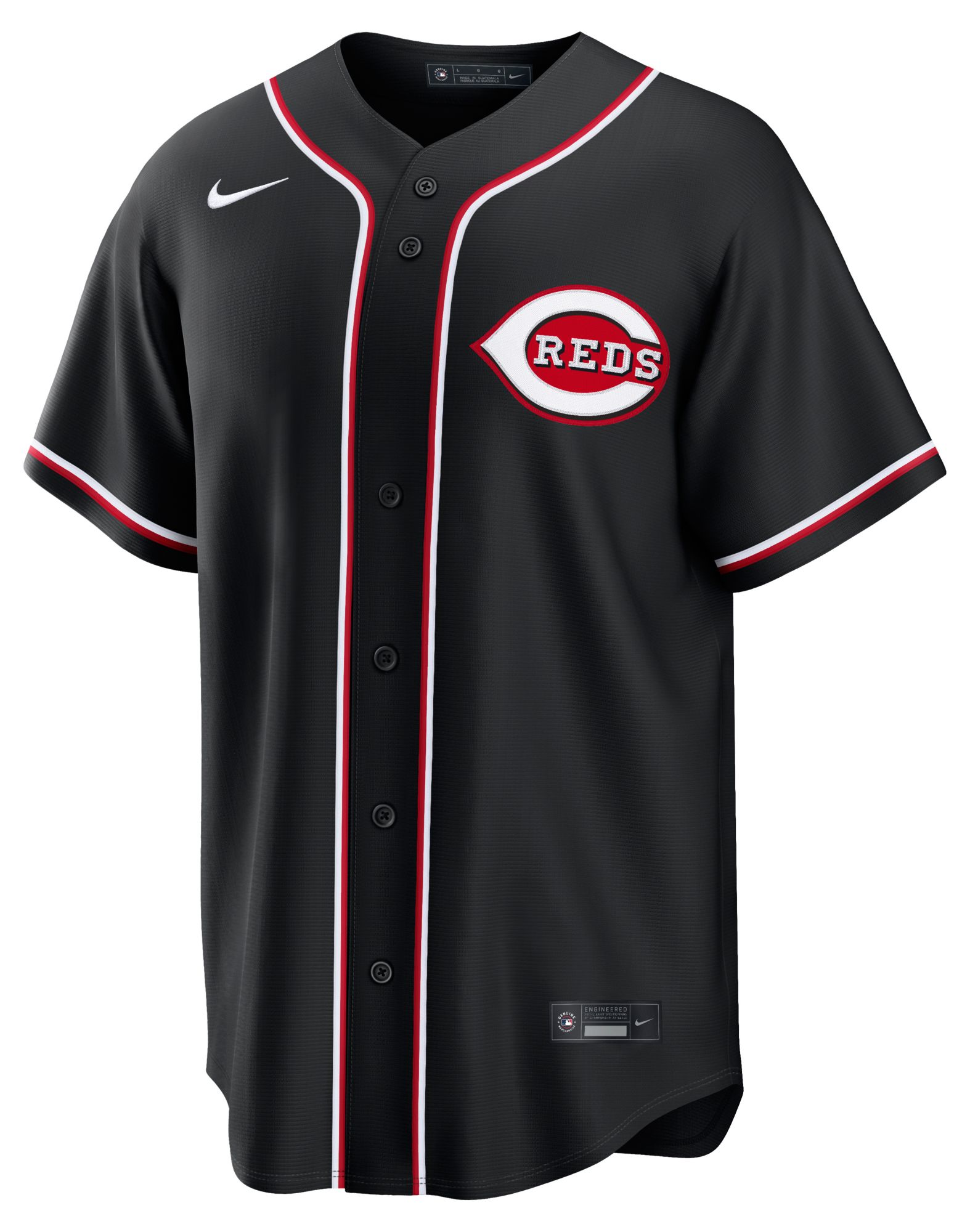 Nike Men's Cincinnati Reds Black Elly De La Cruz #44 Carbon Replica Jersey product image