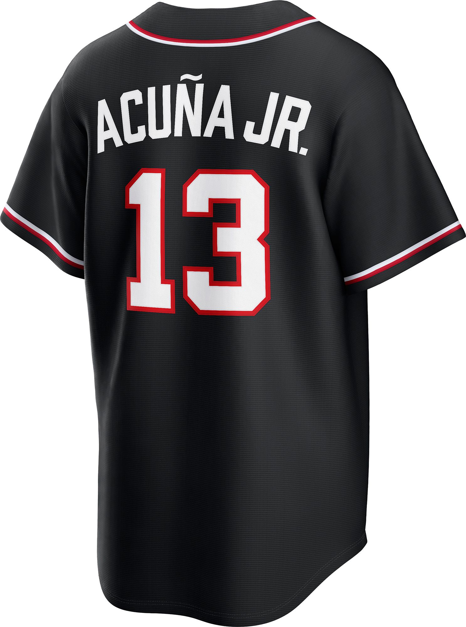 Nike Men's Atlanta Braves Black Ronald Acuña Jr. #13 Carbon Replica Jersey product image