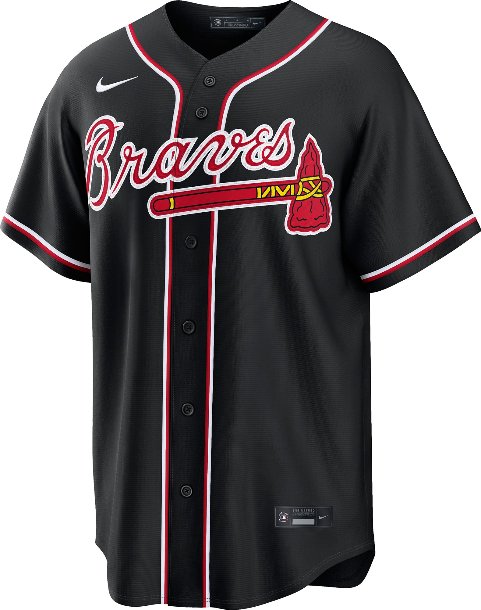 Nike Men's Atlanta Braves Black Ronald Acuña Jr. #13 Carbon Replica Jersey product image