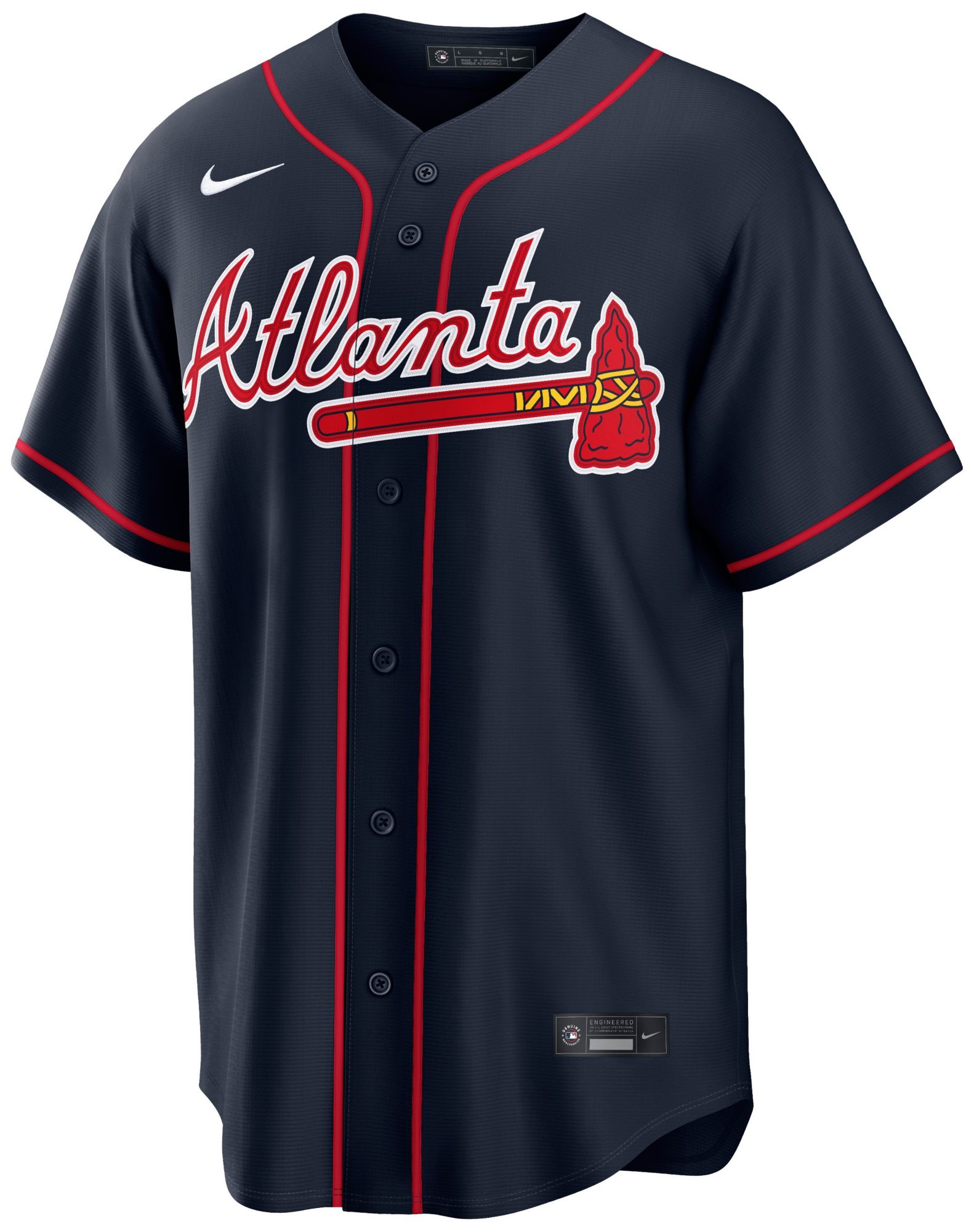 Nike Men's Atlanta Braves Navy Ronald Acuña Jr. #13 Alternate Replica Jersey product image