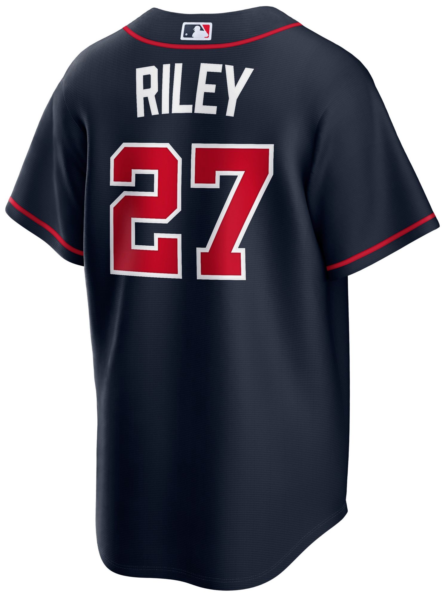Nike Men's Atlanta Braves Navy Austin Riley #27 Alternate Replica Jersey product image
