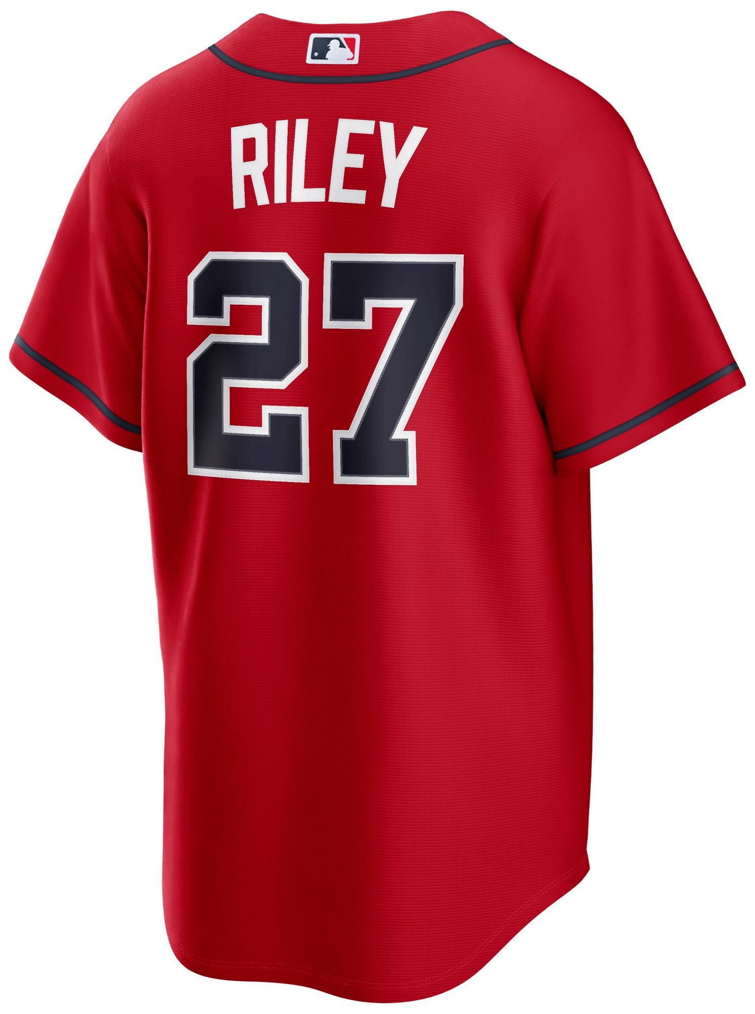 Nike Men's Atlanta Braves Red Austin Riley #27 Alternate Replica Jersey product image