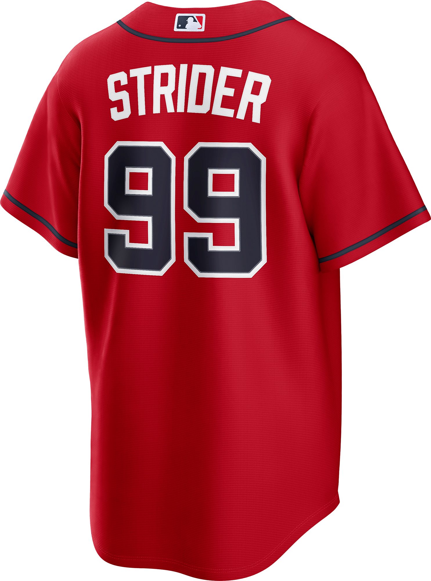 Nike Men's Atlanta Braves Red Spencer Strider #99 Alternate Replica Jersey product image