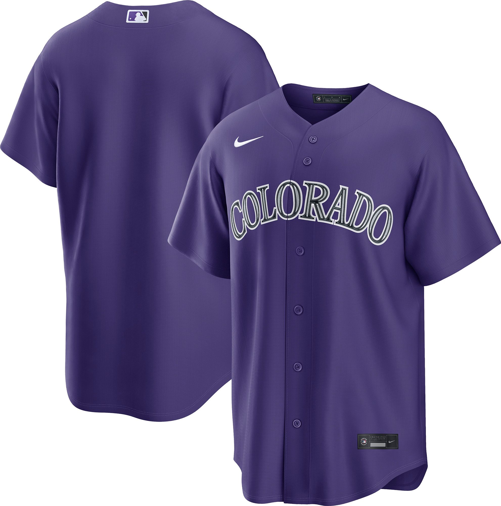 Nike Adult Colorado Rockies Purple Blank Alternate Replica Jersey product image