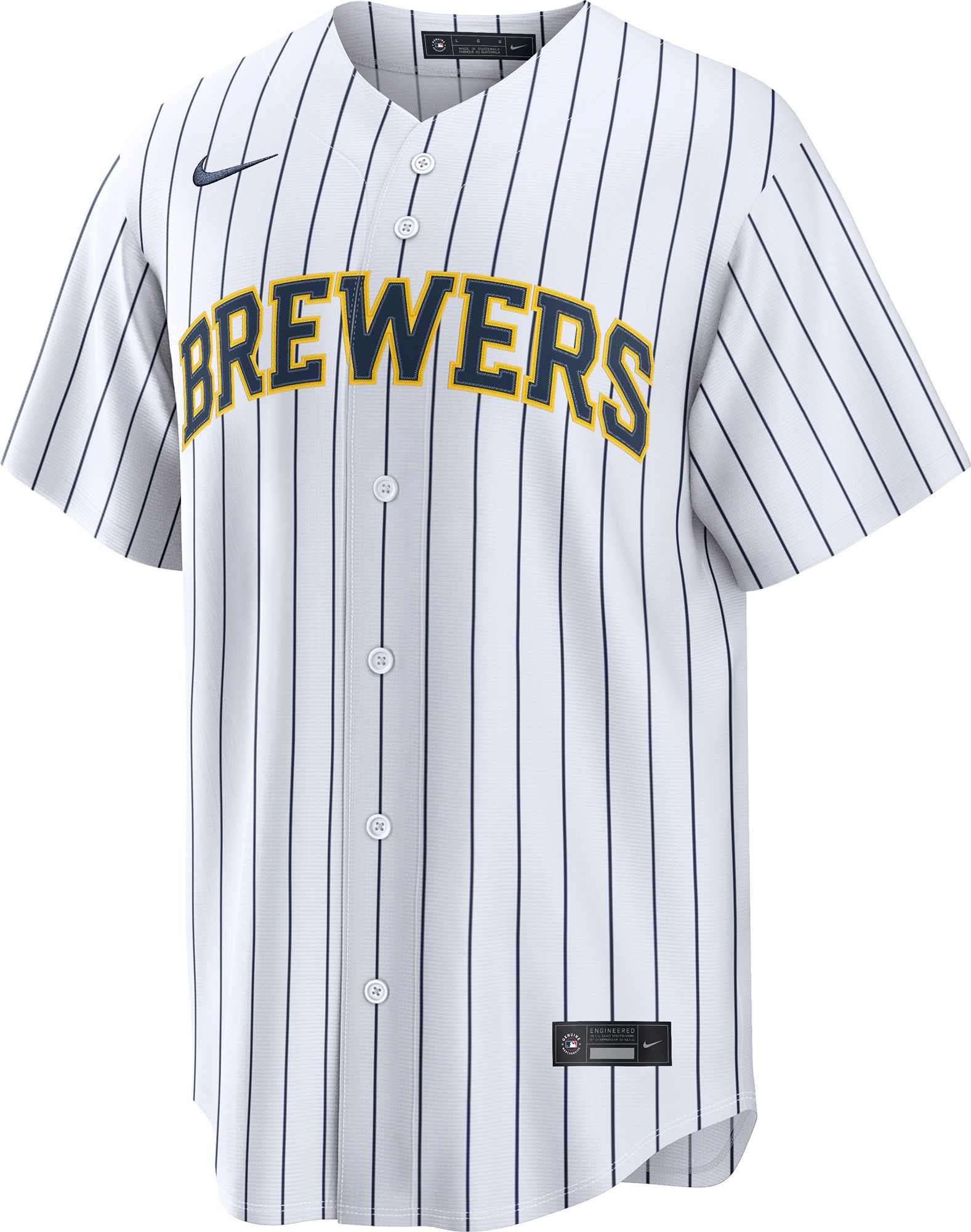 Nike Men's Milwaukee Brewers Brice Turang #2 Navy Alternate Replica Jersey product image