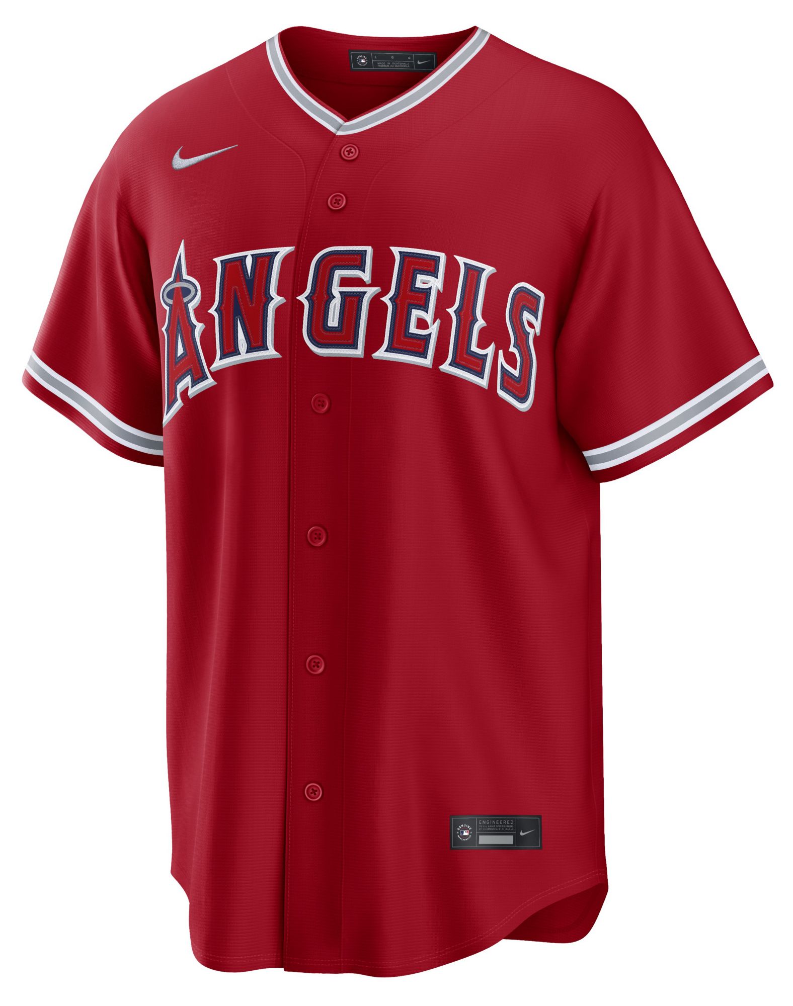 Nike Men's Los Angeles Angels Mike Trout #27 Red Alternate Replica Jersey product image