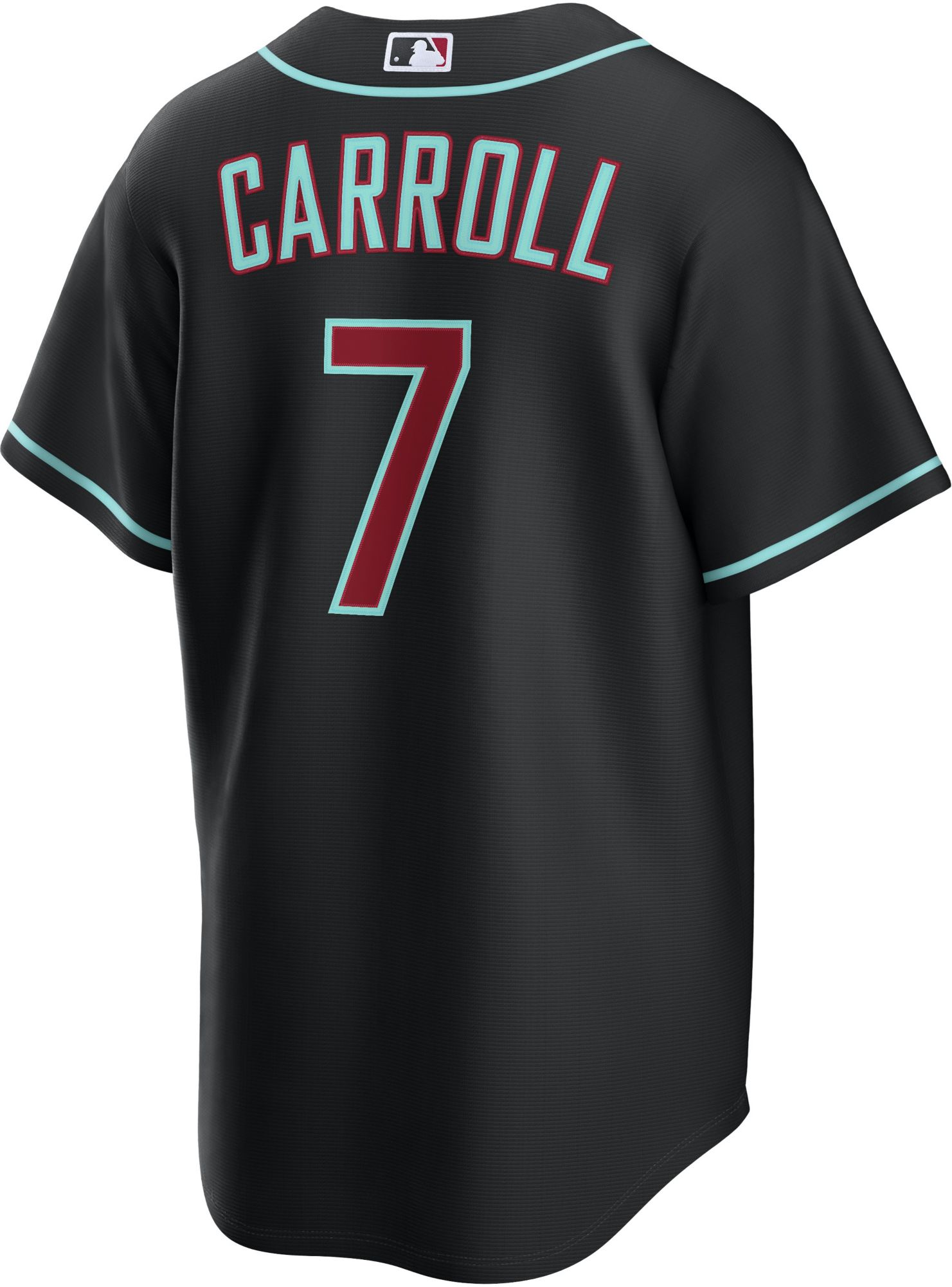 Nike Men's Arizona Diamondbacks Black Corbin Carroll #7 Alternate Replica Jersey product image