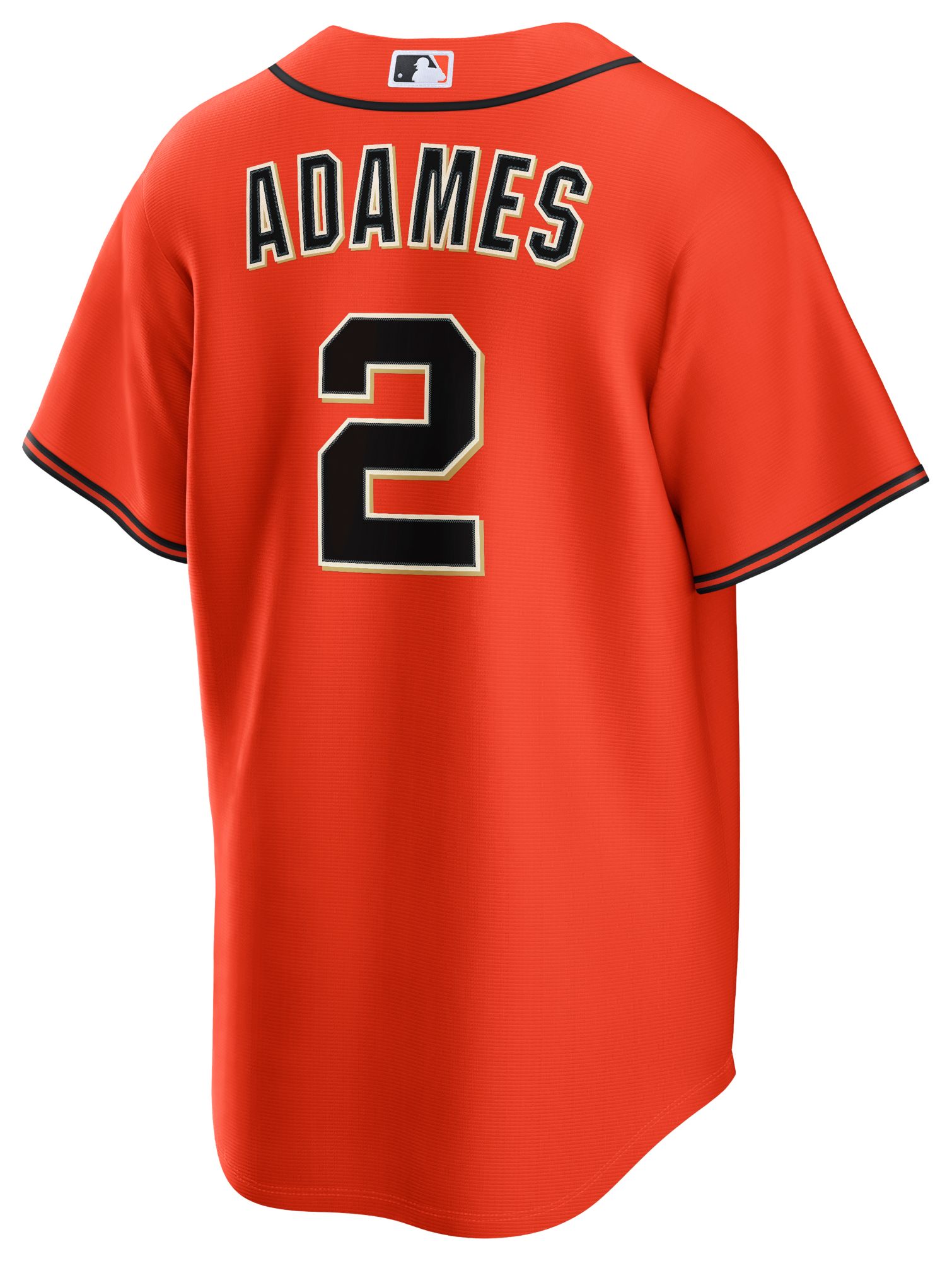 Nike Men's San Francisco Giants Orange Willy Adames #2 Alternate Replica Jersey product image