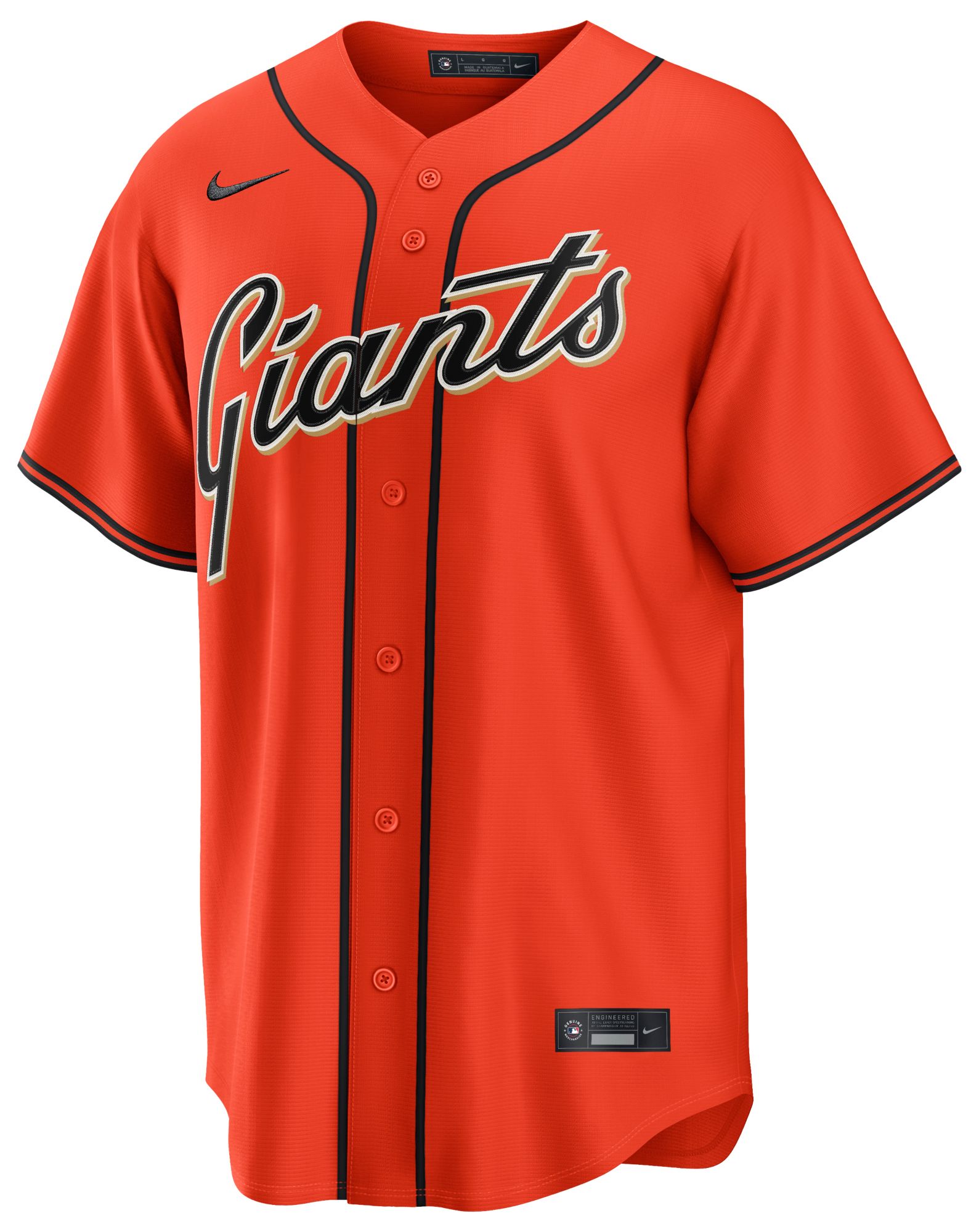 Nike Men's San Francisco Giants Orange Willy Adames #2 Alternate Replica Jersey product image