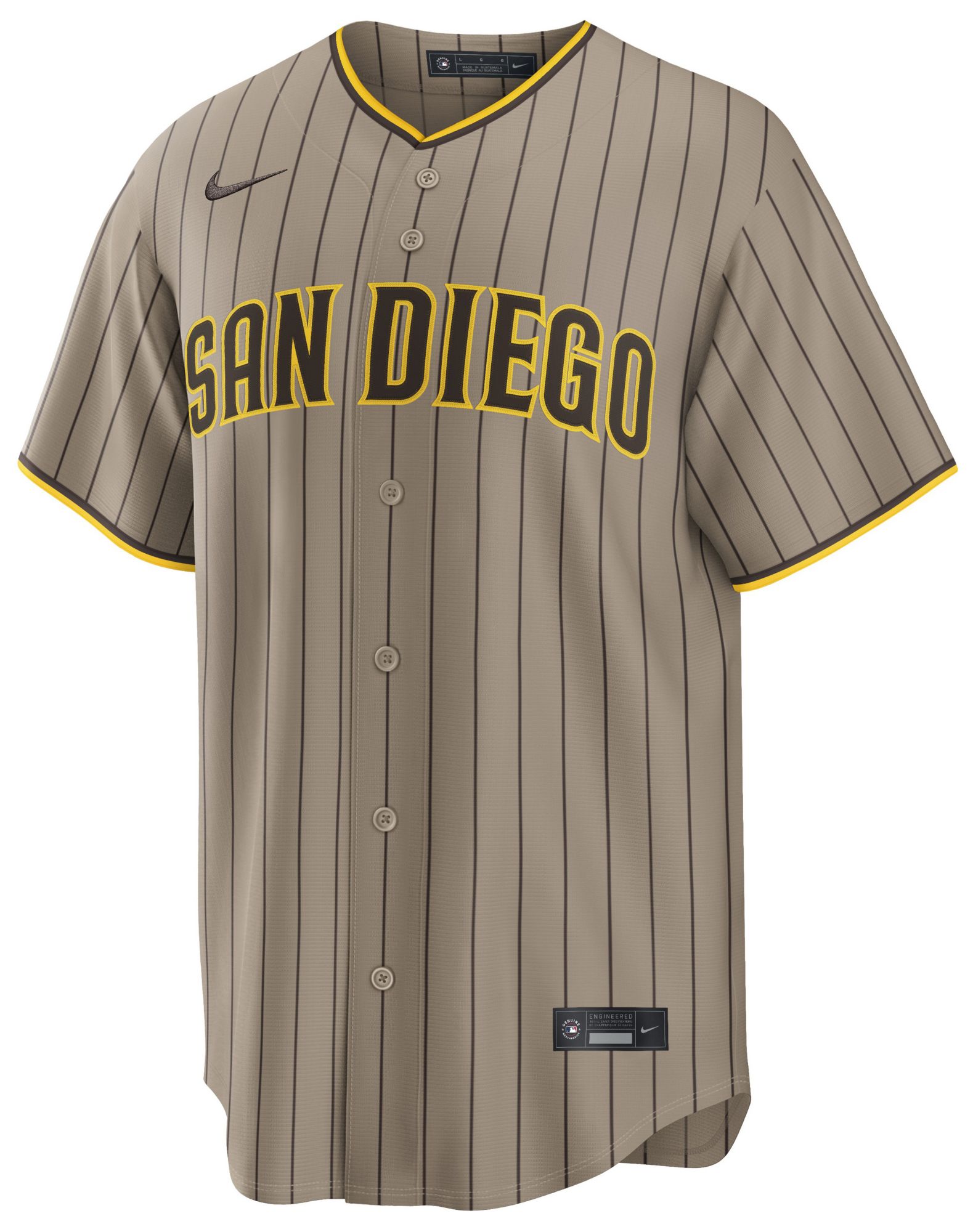 Nike Men's San Diego Padres Khaki Fernando Tatis Jr. #23 Alternate Replica Jersey product image