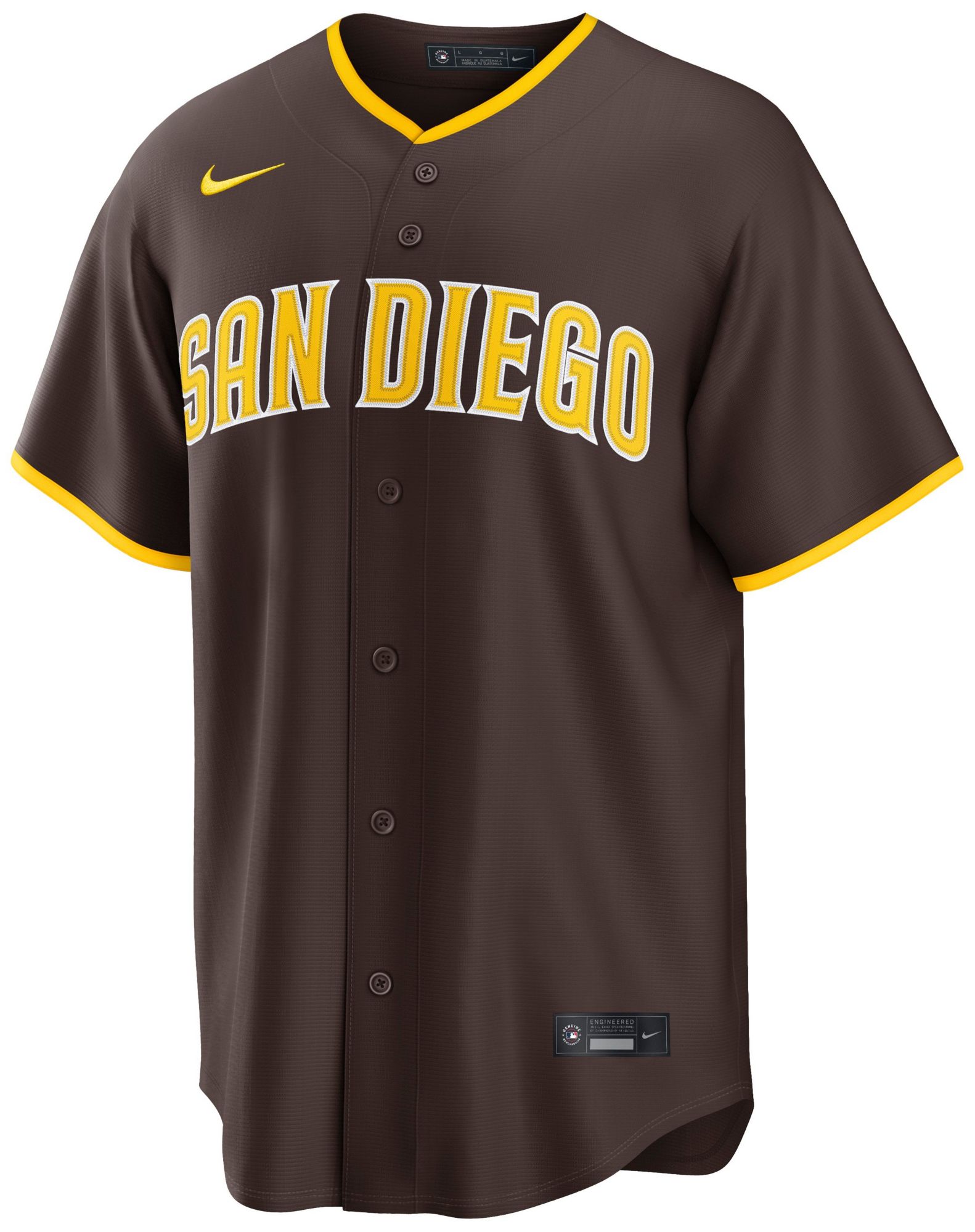Nike Men's San Diego Padres Brown Fernando Tatis Jr. #23 Road Replica Jersey product image
