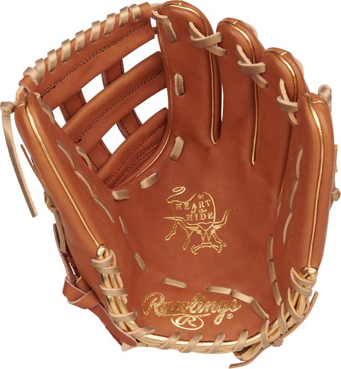 Rawlings Baseball Glove 12.25 Adult Heart of Hide Gold Glove V-Web Infield  RHT 
