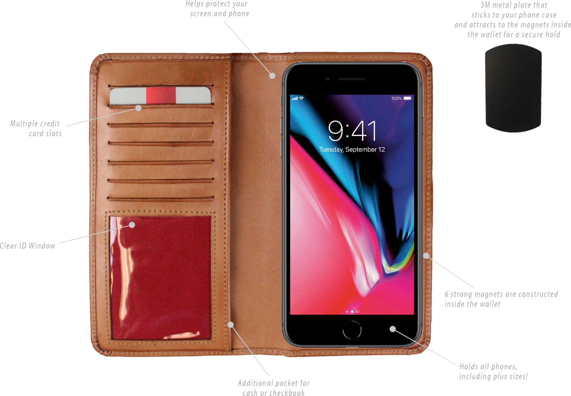 Rawlings Leather Magnetic Wallet & Phone Case product image