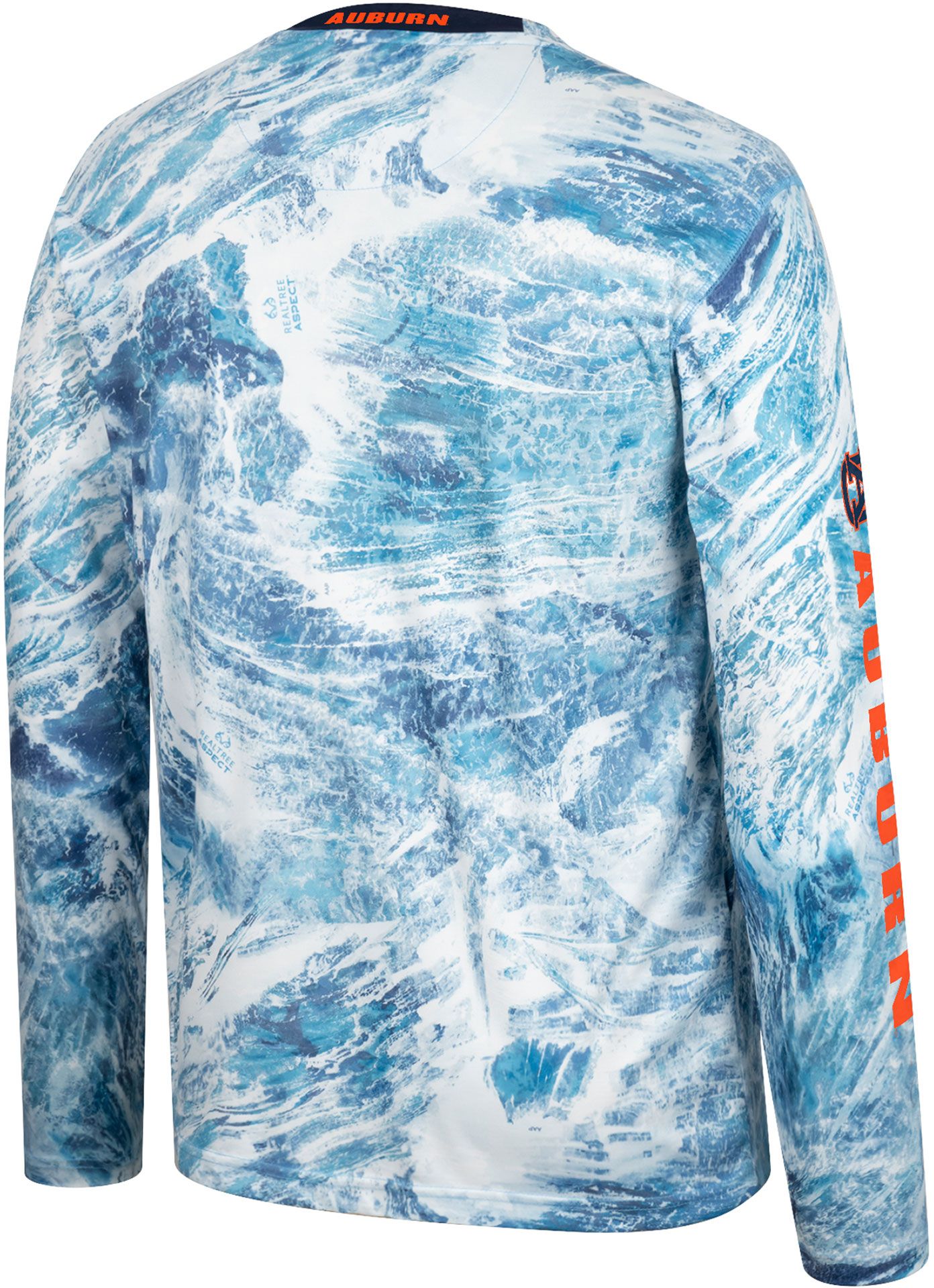 Colosseum Men's Auburn Tigers Blue Realtree Gulf Stream Long Sleeve T-Shirt