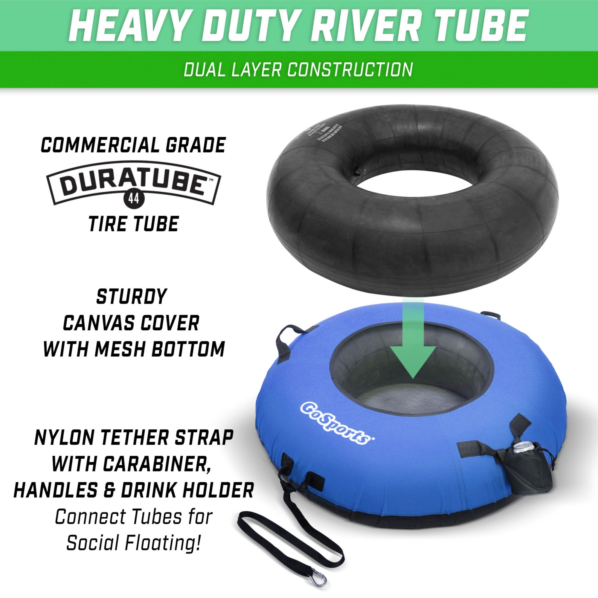 GoSports 44" Heavy Duty River Tube with Premium Canvas Cover product image