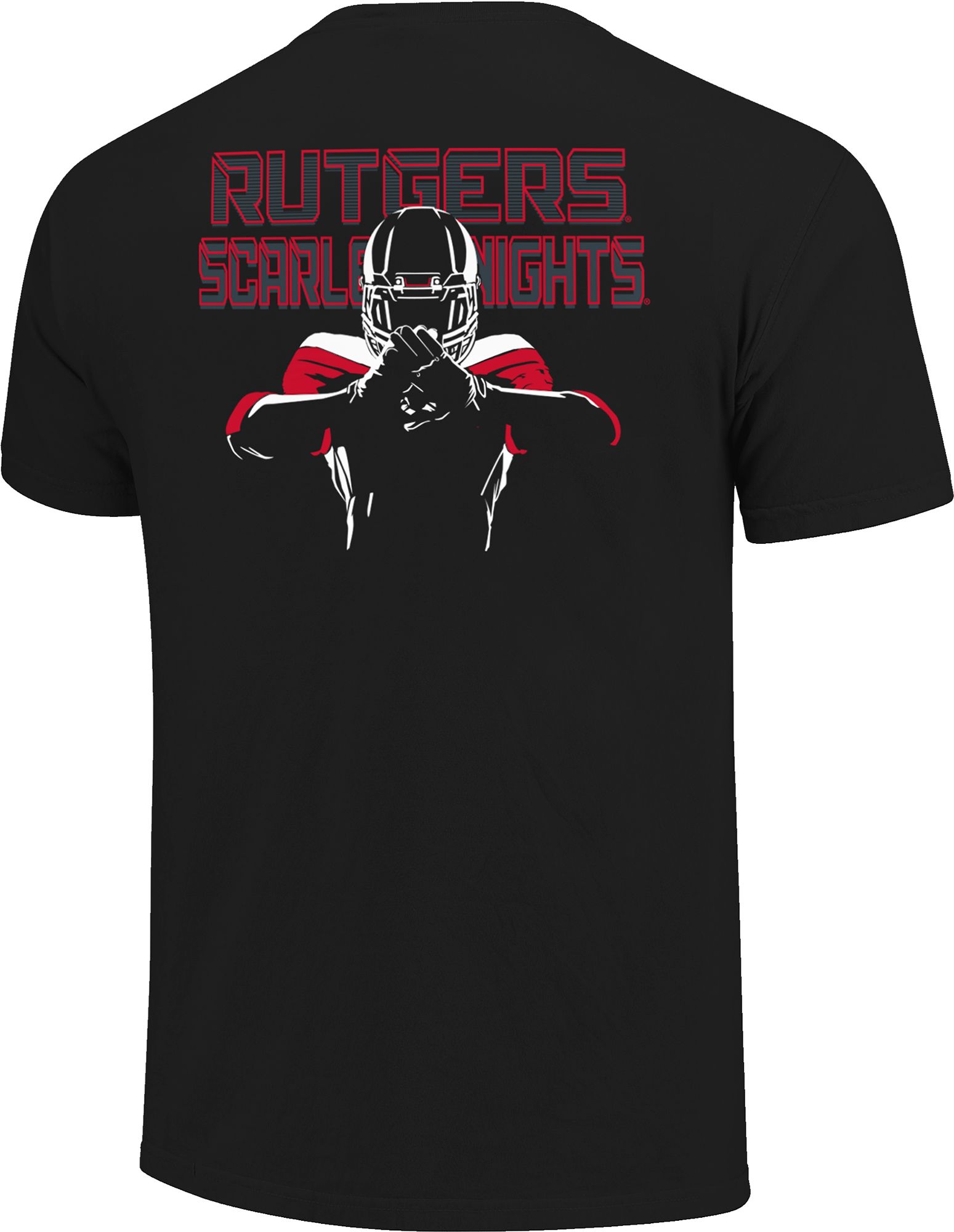 Image One Men's Rutgers Scarlet Knights Black Black Out Shadow T-Shirt product image