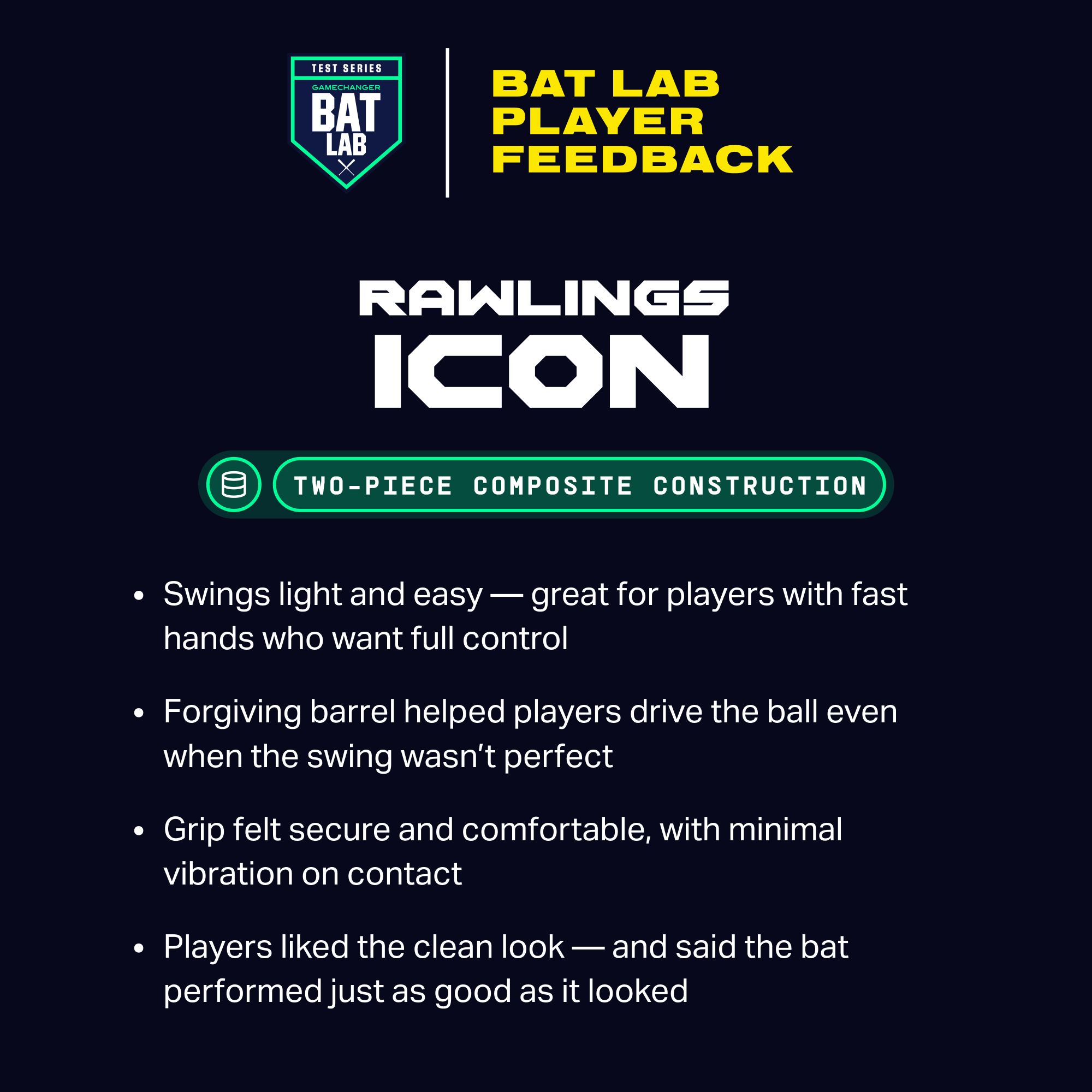 Rawlings Icon 2¾" USSSA Bat 2026 (-5) product image