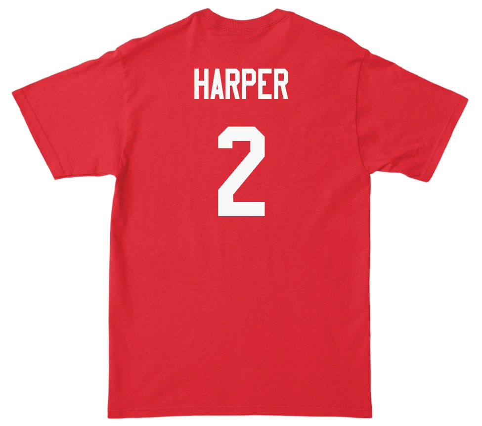 Campus Ink Men's Rutgers Scarlet Knights Dylan Harper Red T-Shirt product image