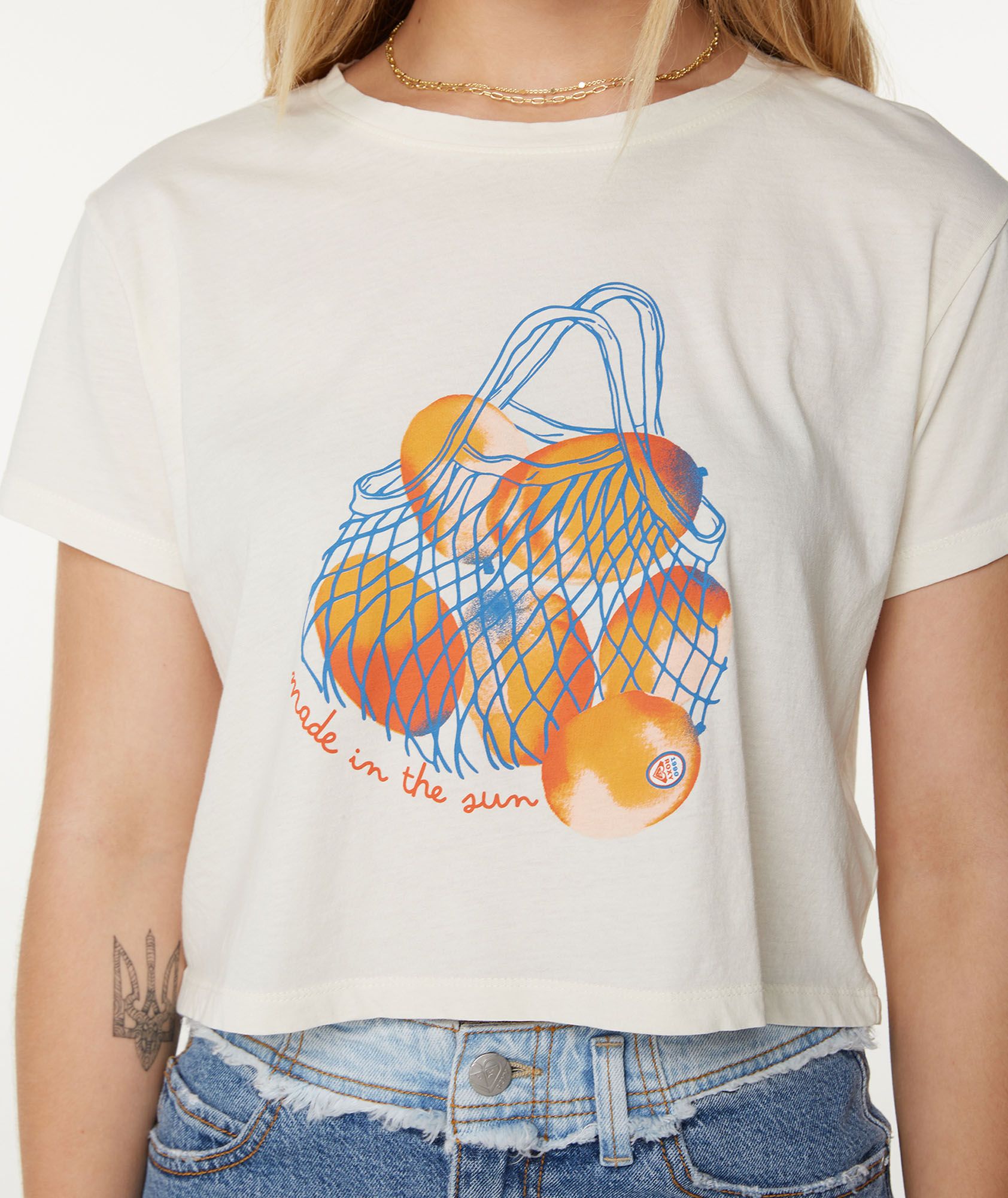 Roxy Women's Roxy's Made In The Sun Cropped Baby Graphic T-Shirt product image