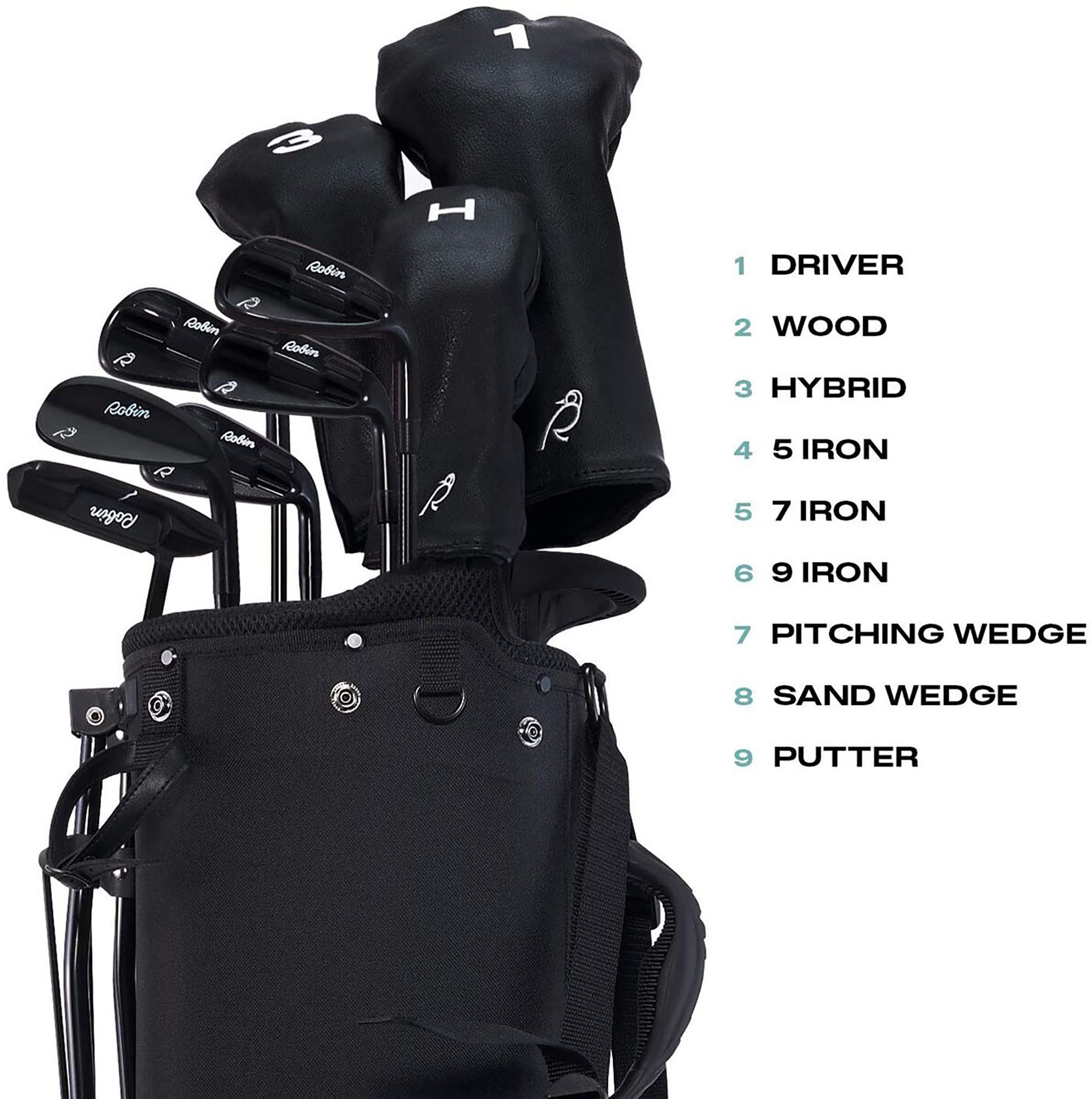 Robin Golf Men's Essentials 9-Piece Complete Set