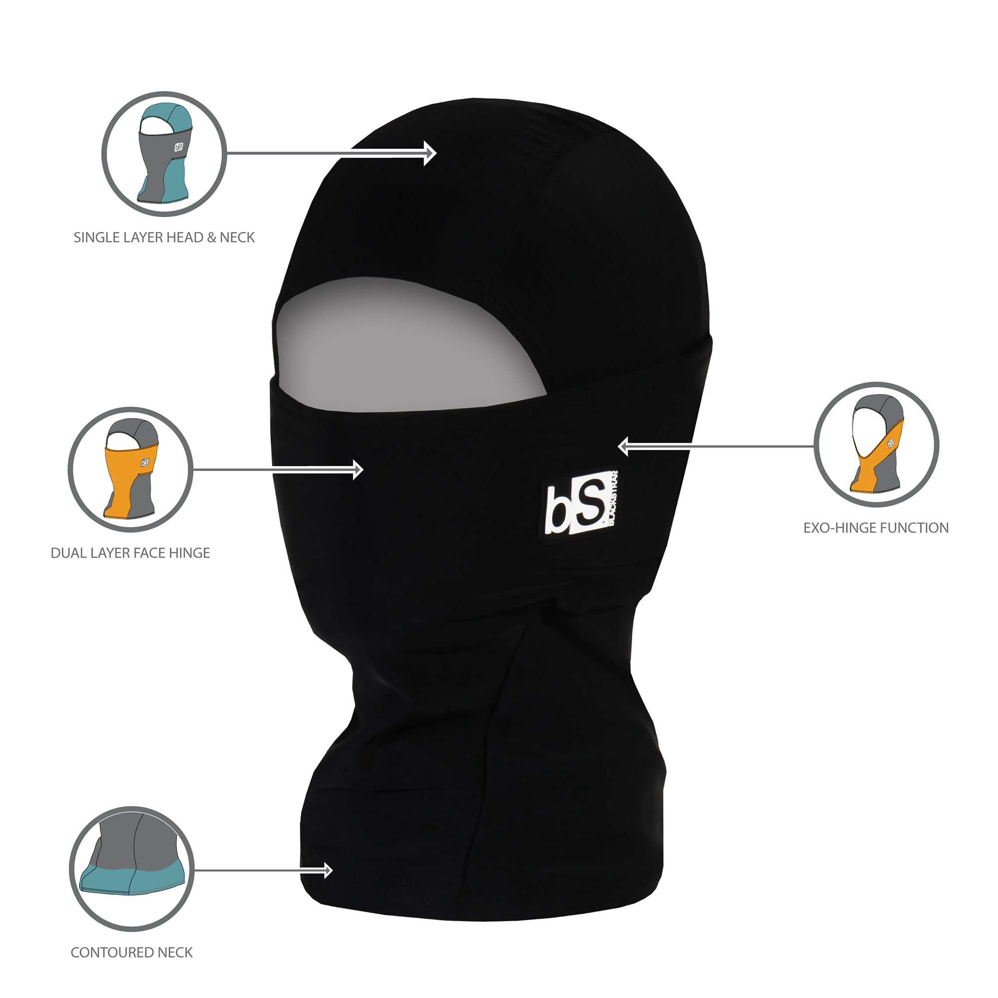 Black Strap Kids' Hood Balaclava Printed Facemask product image
