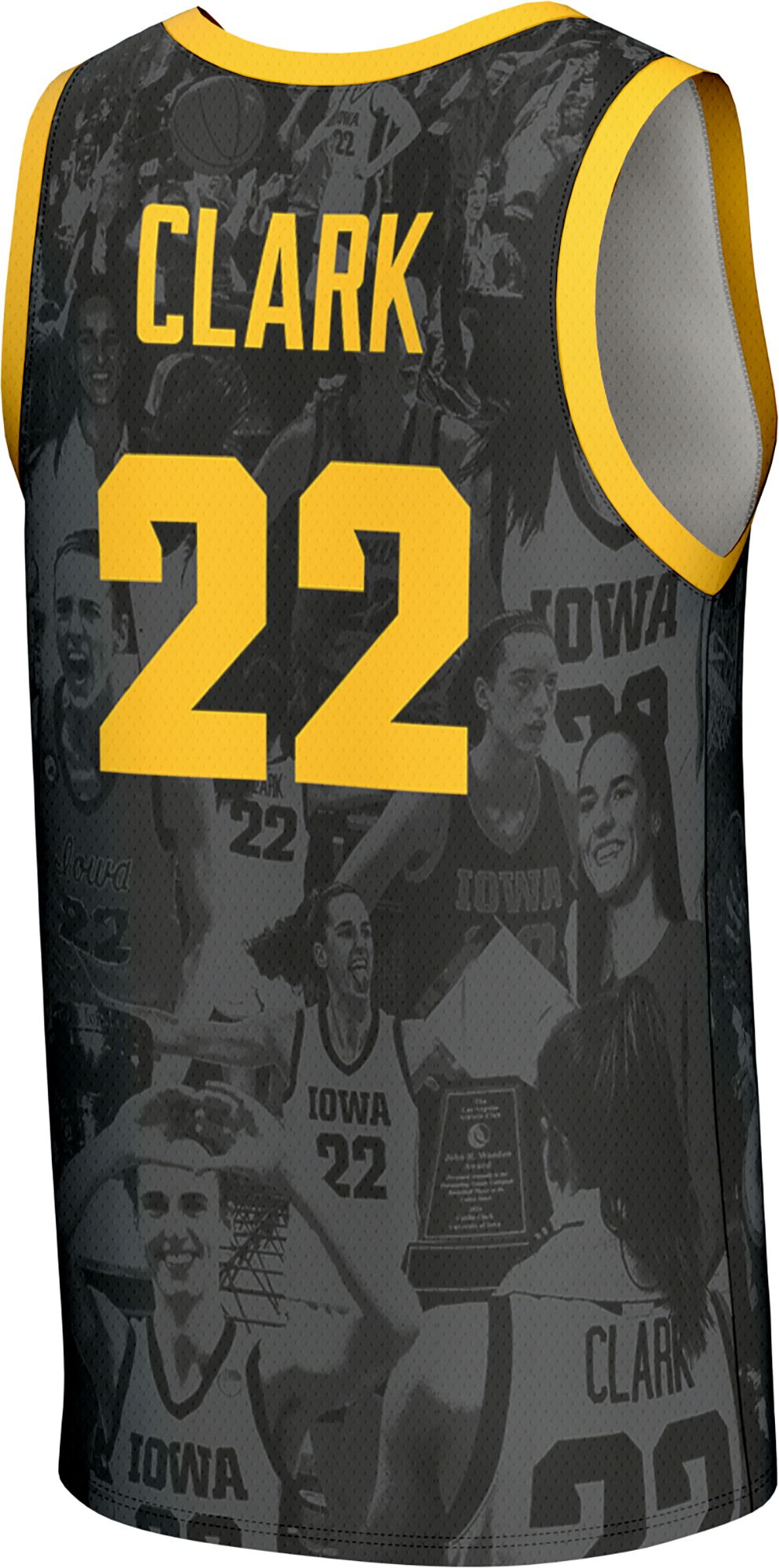 Prosphere Women's Iowa Hawkeyes #22 Black Caitlin Clark Full Sublimated Basketball Jersey product image