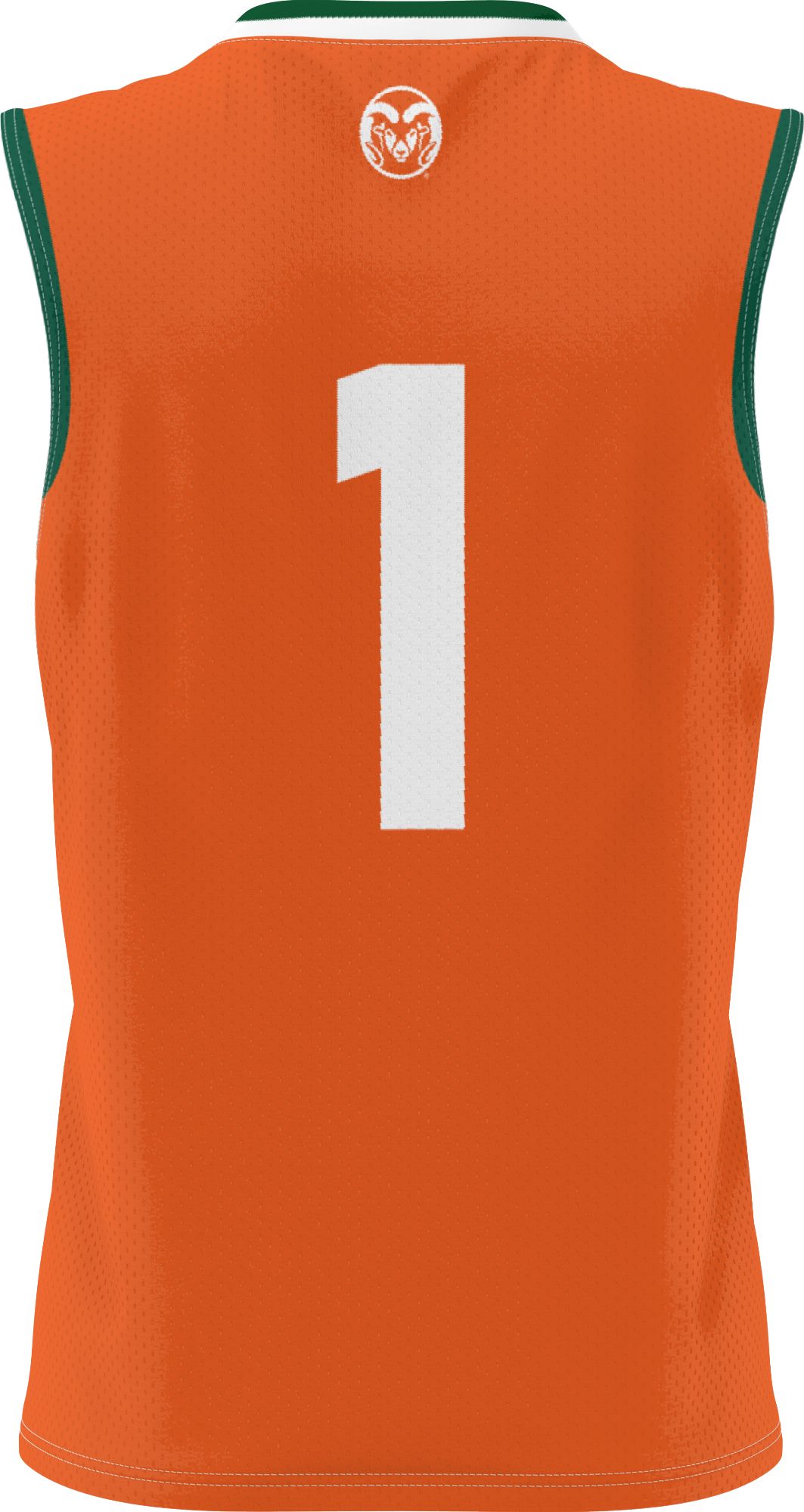 ProSphere Men's Colorado State Rams #1 Orange Alternate Full Sublimated Basketball Jersey