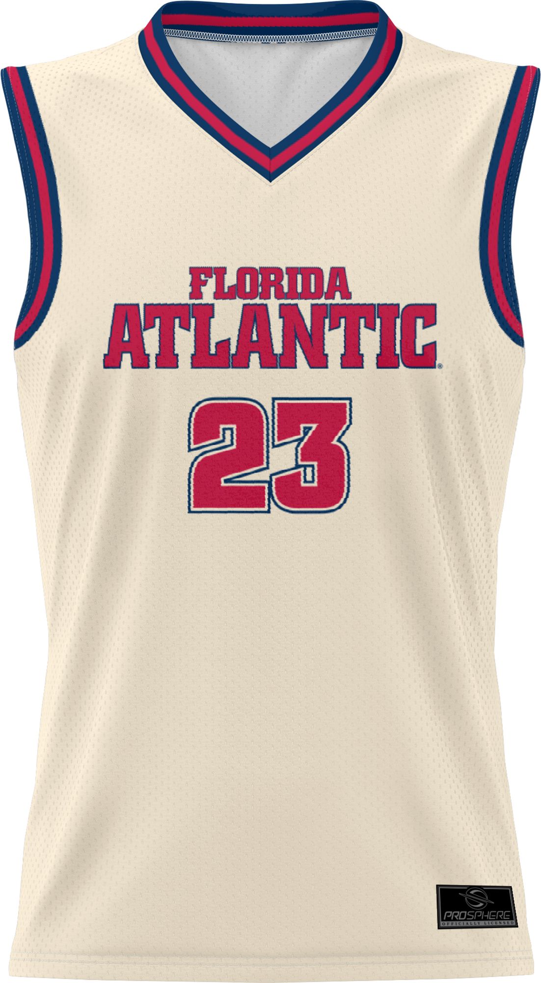 Prosphere Men's Florida Atlantic Owls #23 White Full Sublimated Home Basketball Jersey