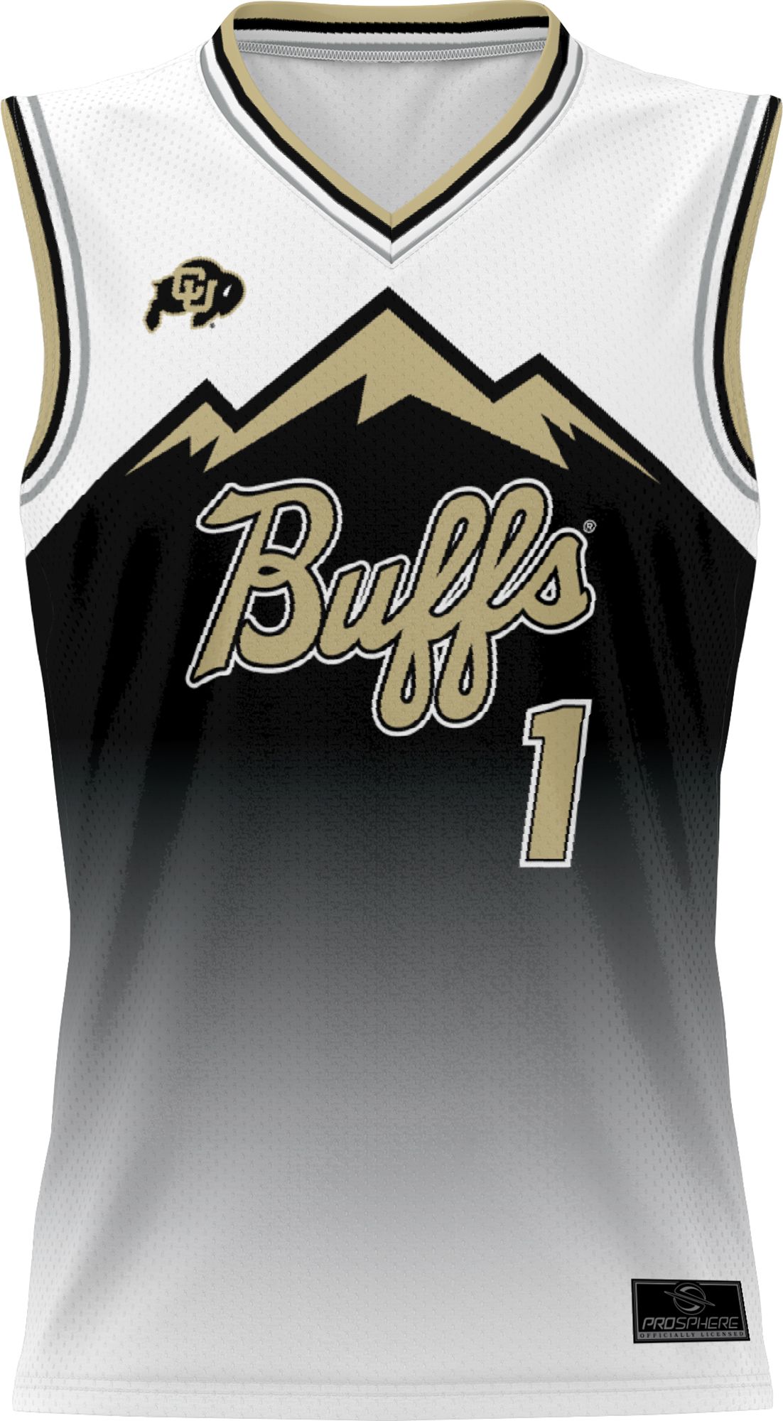 ProSphere Men's Colorado Buffaloes #1 Black Alternate Full Sublimated Basketball Jersey