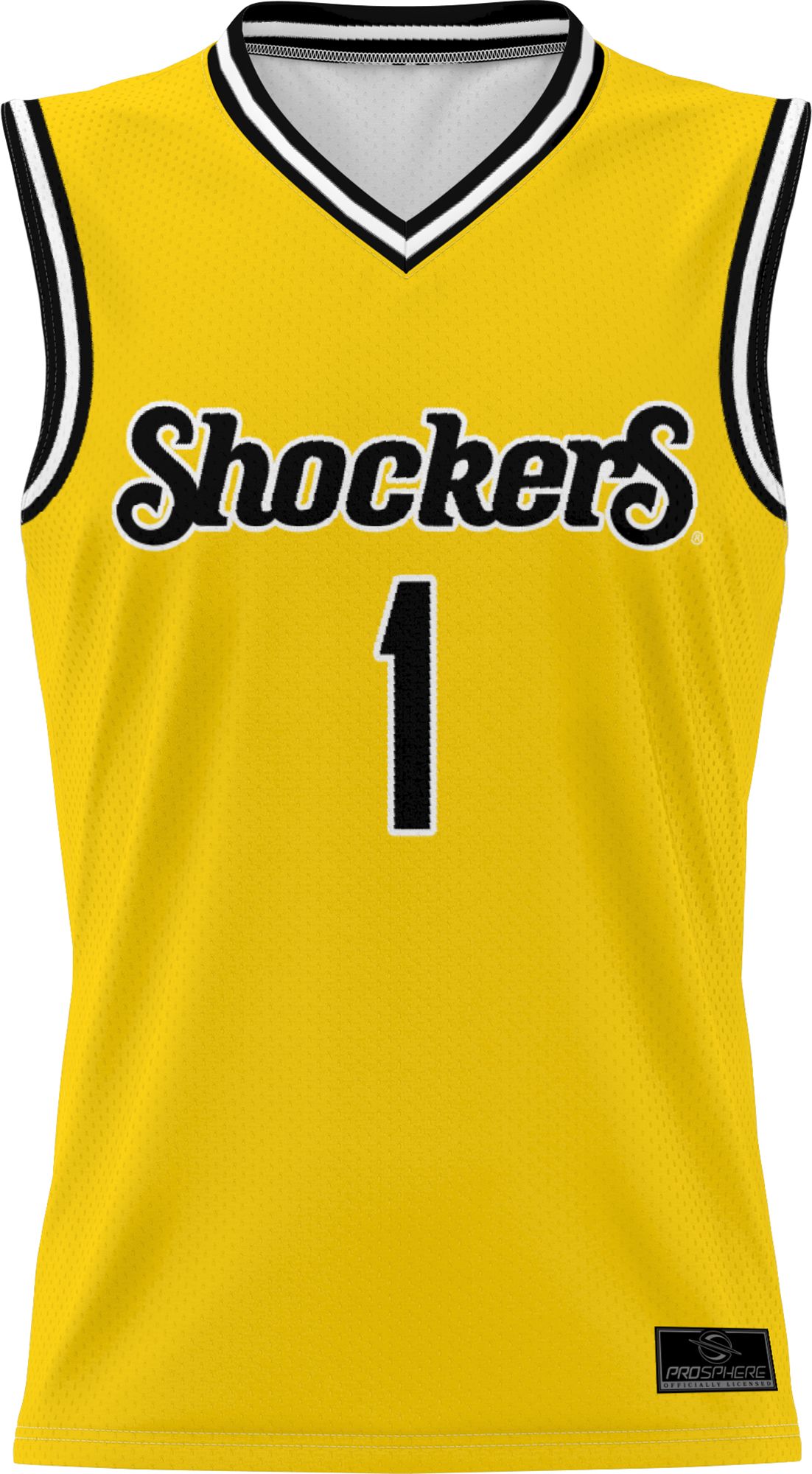 ProSphere Men's Wichita State Shockers #1 Yellow Alternate Full Sublimated Basketball Jersey