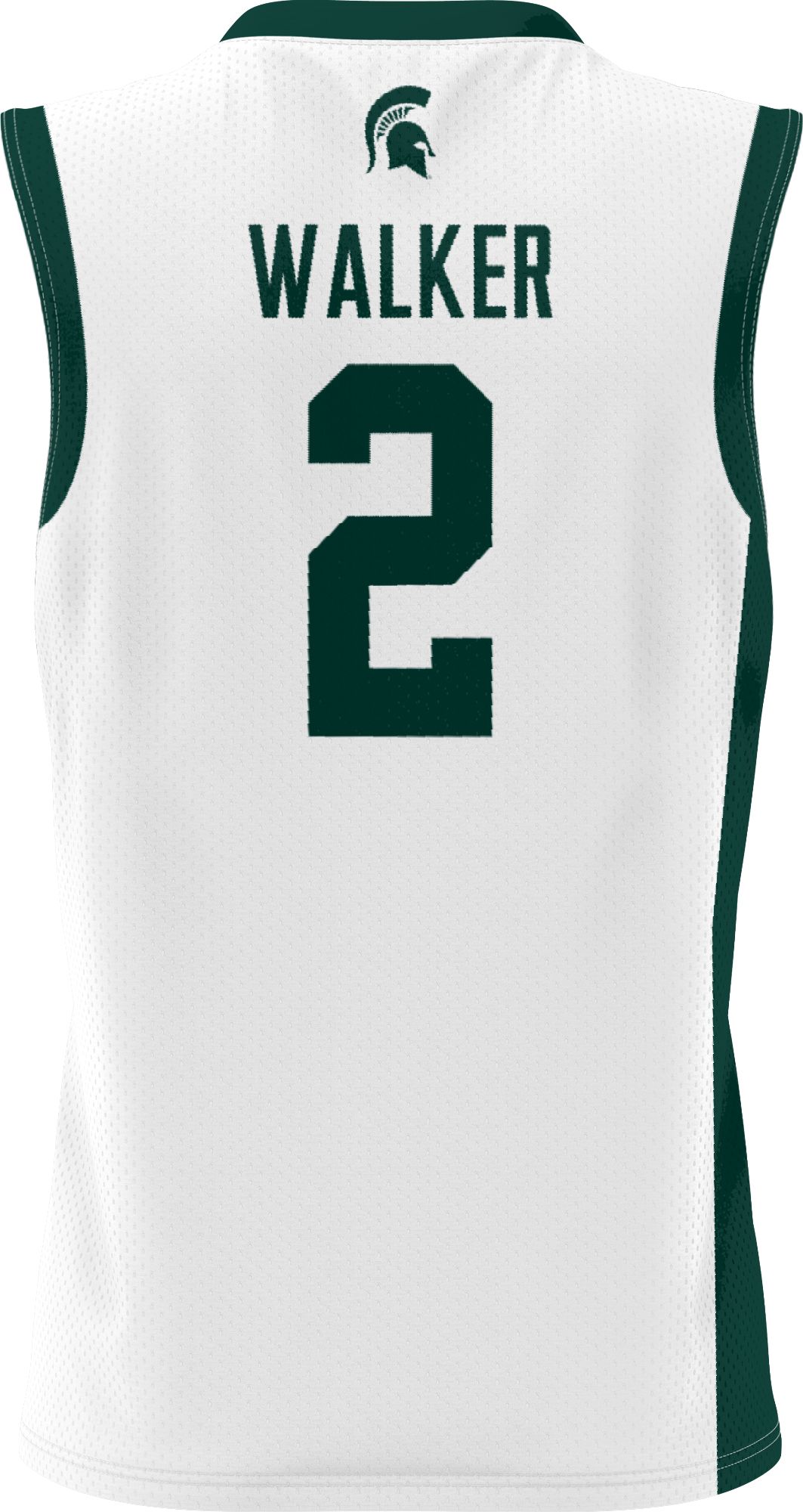 Prosphere Youth Michigan State Spartans #2 White Tyson Walker Full Sublimated Basketball Jersey