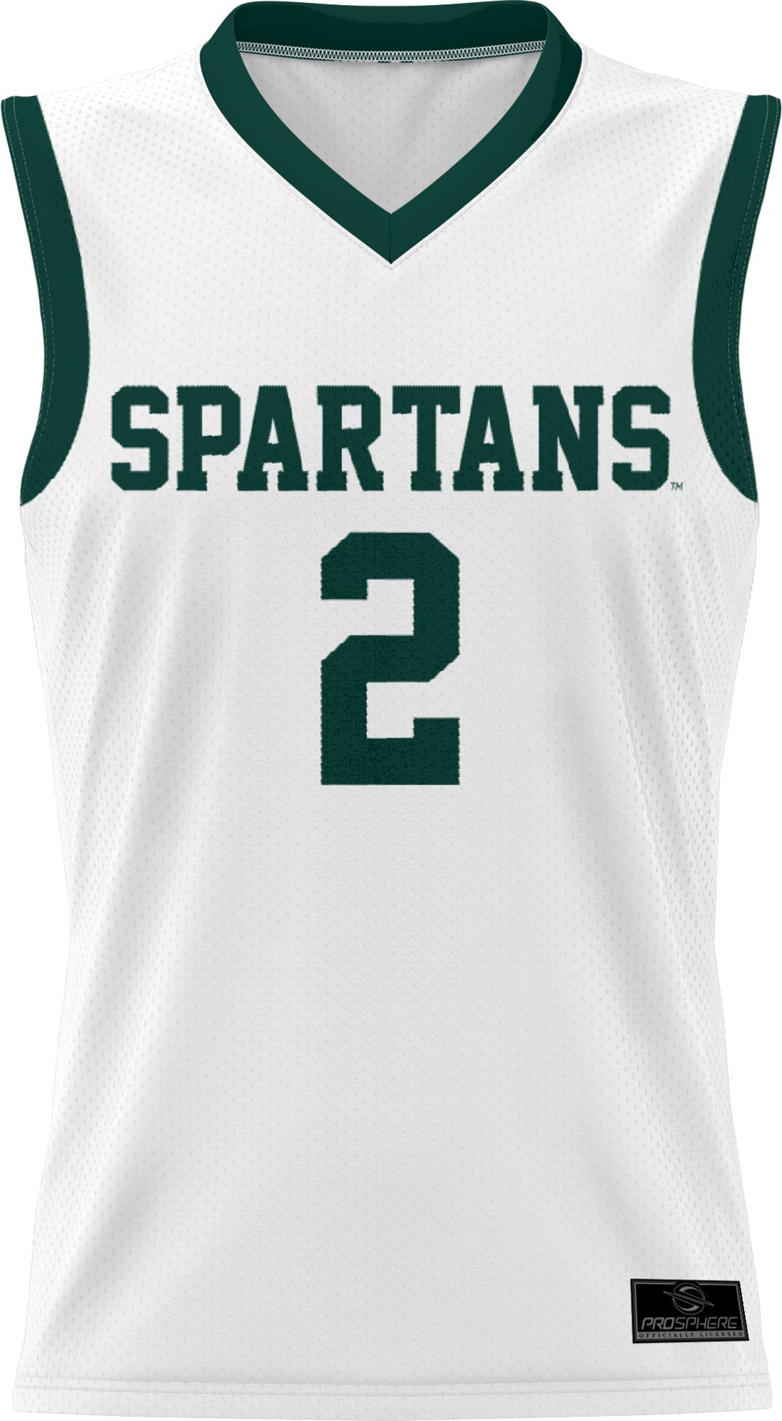 Prosphere Youth Michigan State Spartans #2 White Tyson Walker Full Sublimated Basketball Jersey