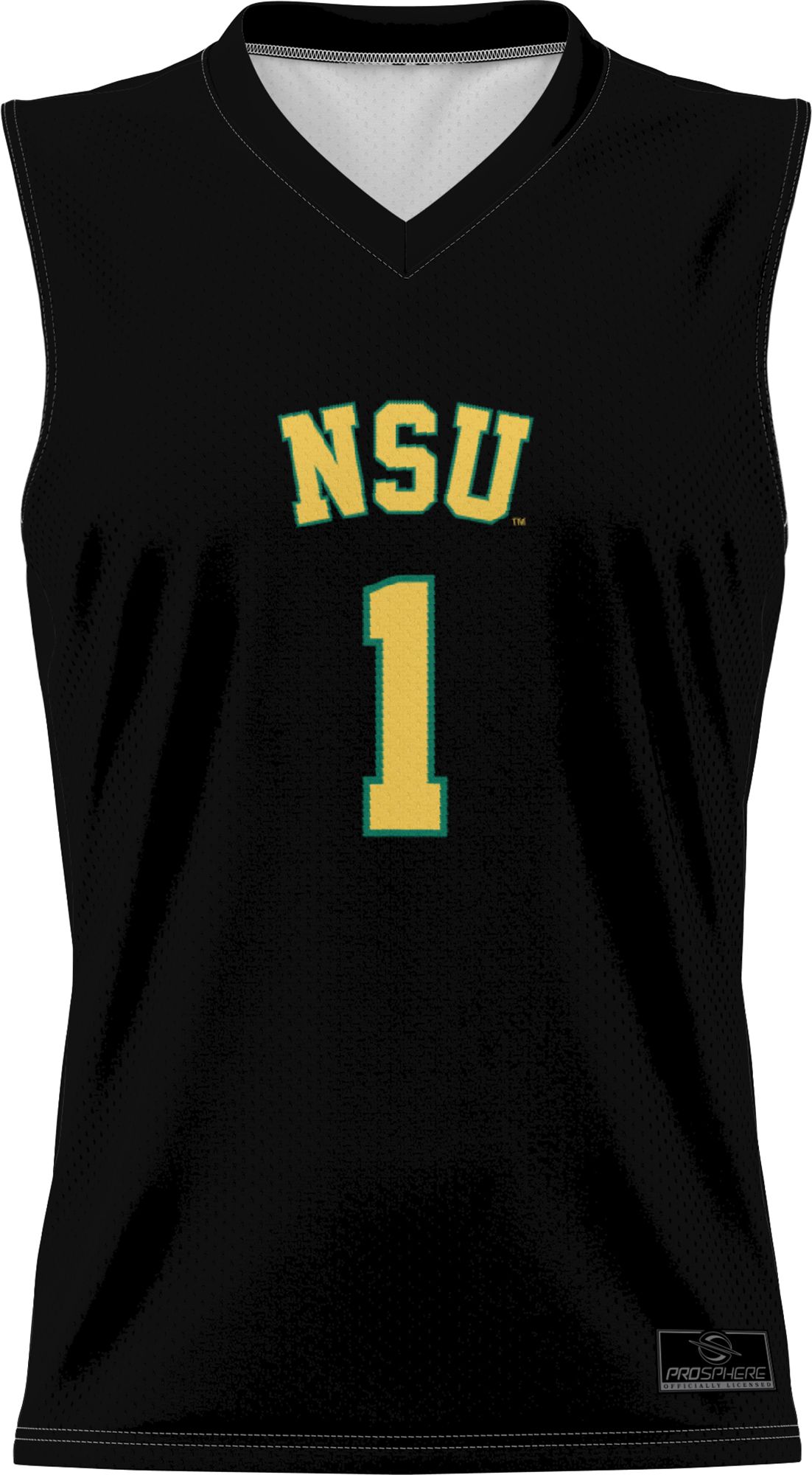 ProSphere Youth Norfolk State Spartans #1 Black Alternate Full Sublimated Basketball Jersey product image