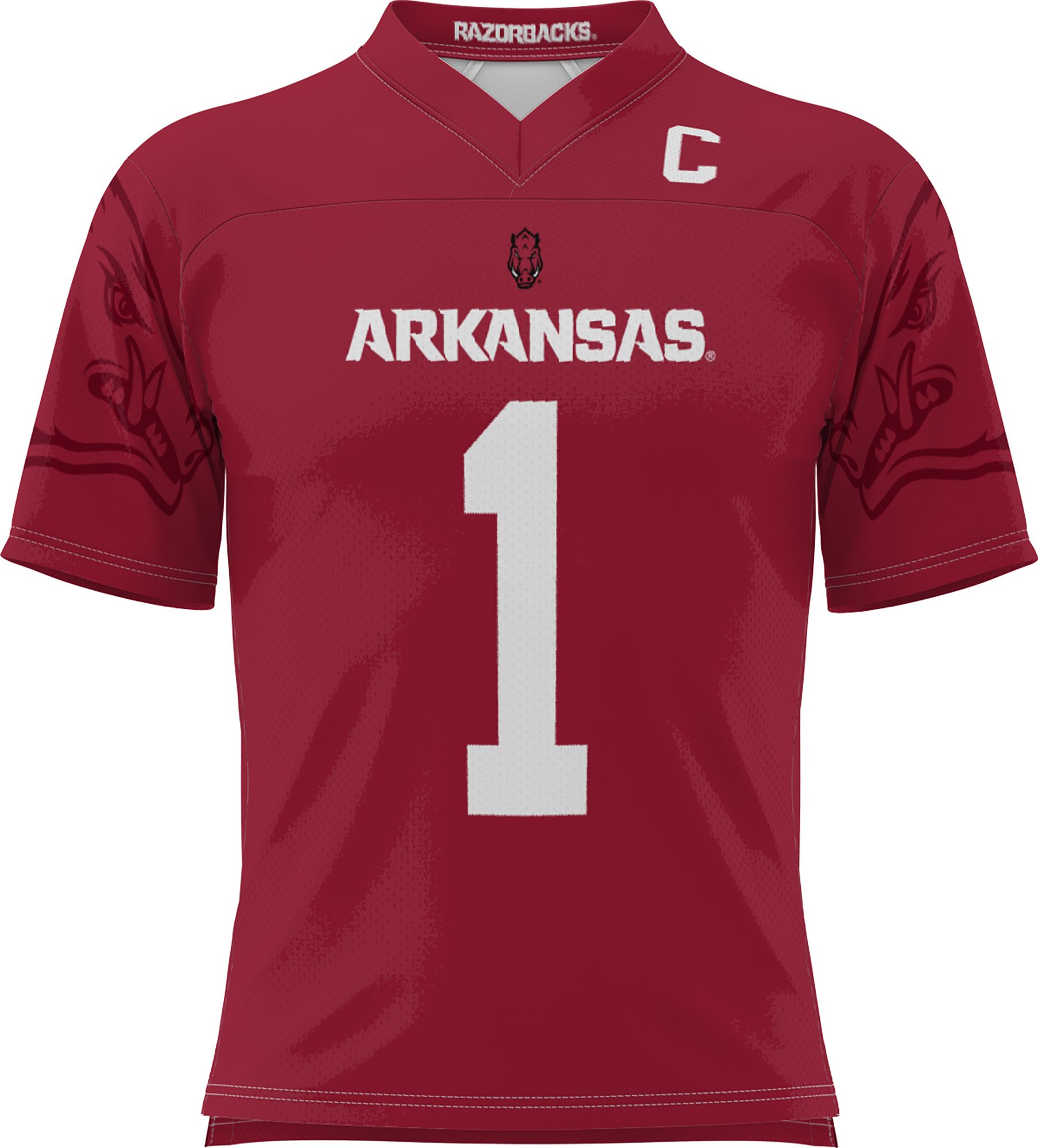 Prosphere Men's Arkansas Razorbacks #1 Cardinal KJ Jefferson Full-Sublimated Football Jersey