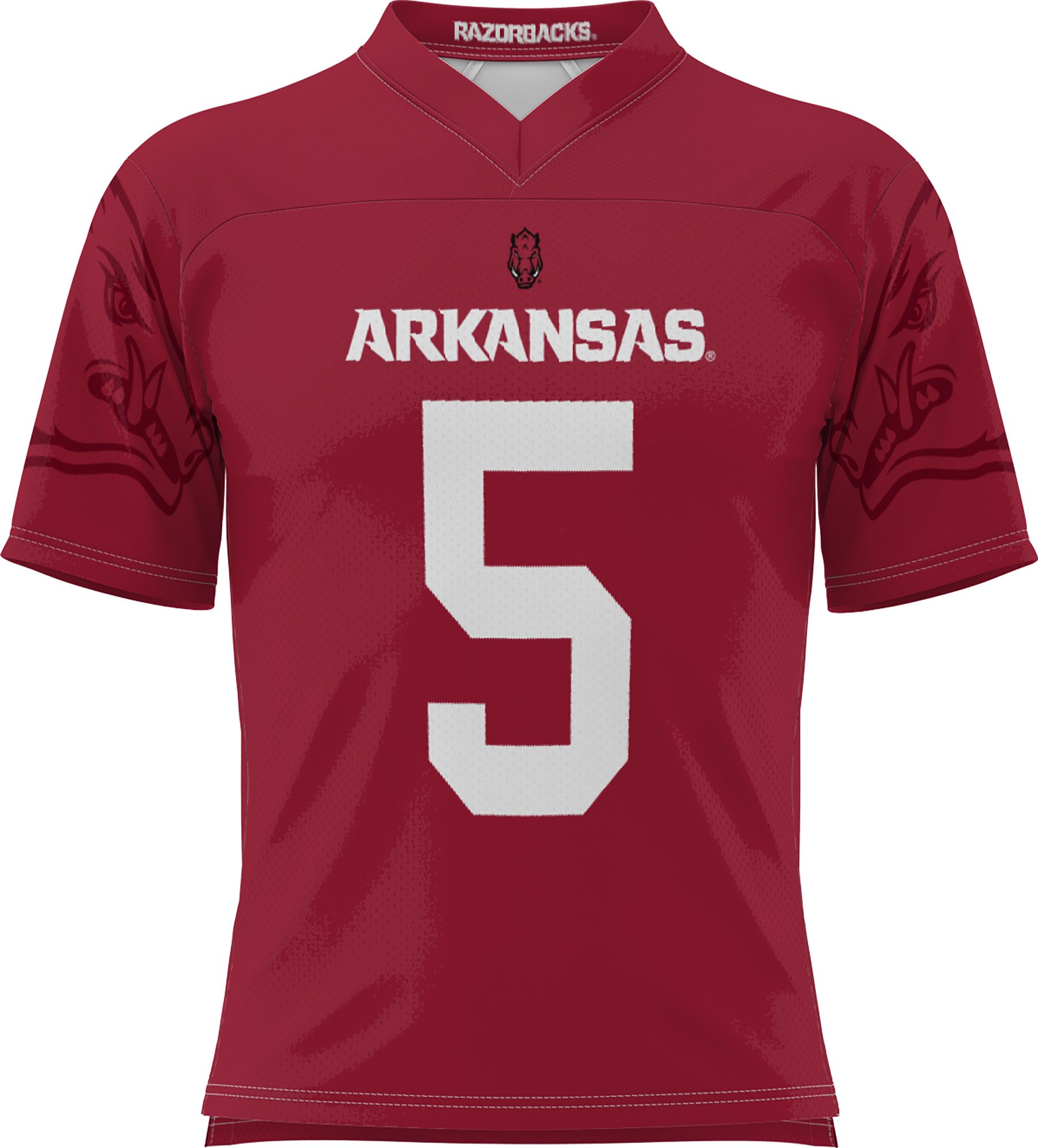 Prosphere Men's Arkansas Razorbacks #5 Cardinal Raheim Sanders Full-Sublimated Football Jersey