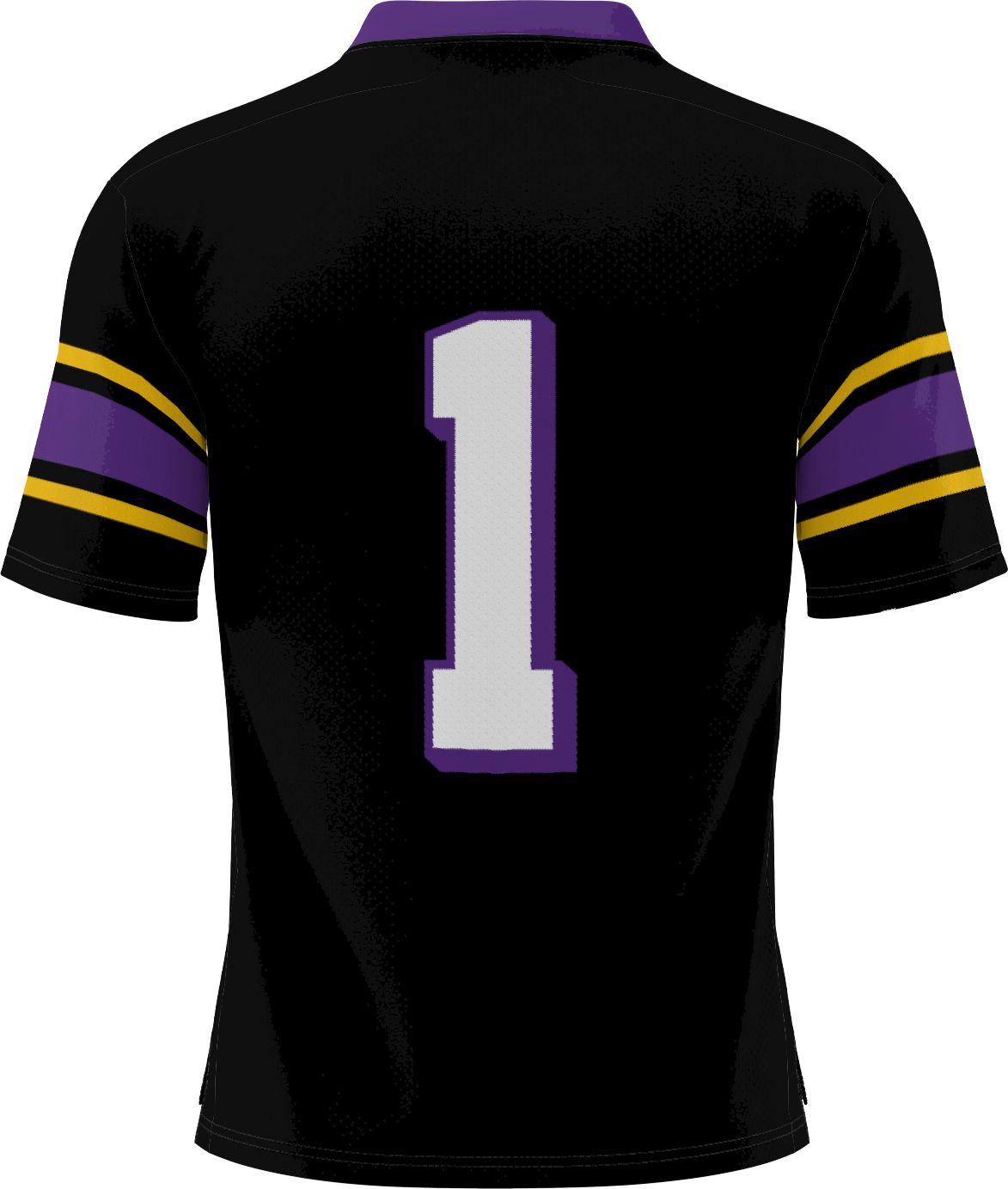 Prosphere Adult East Carolina Pirates #1 Black Full-Sublimated Alternate Football Jersey product image