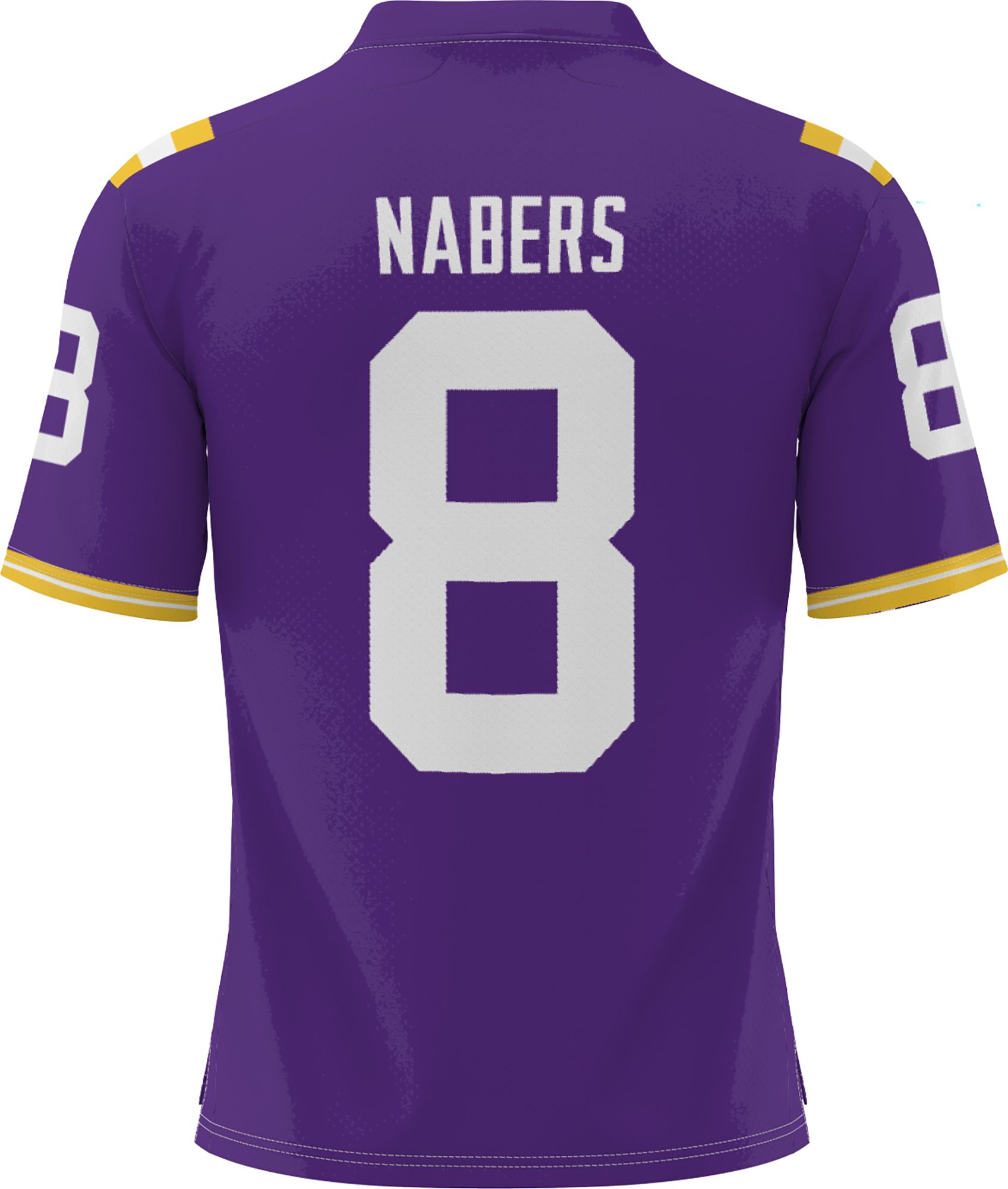 ProSphere Men's LSU Tigers #8 Malik Nabers Purple Full Sublimated Football Jersey product image